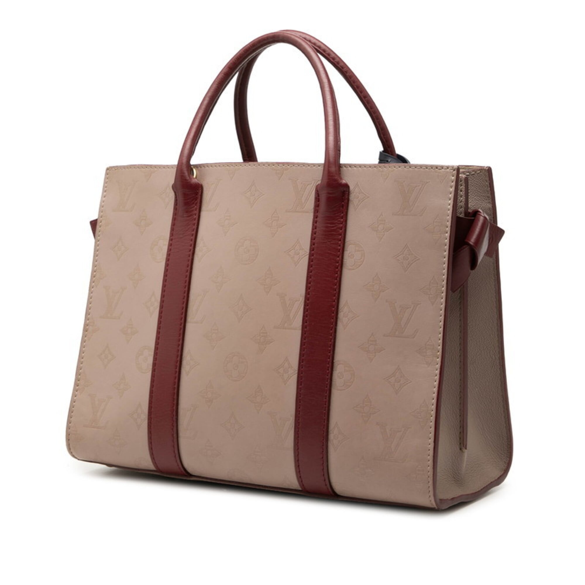 Louis Vuitton Monogram Bordeaux Mastic Raisin Leather Shoulder Bag Tote Bag (Pre-Owned)