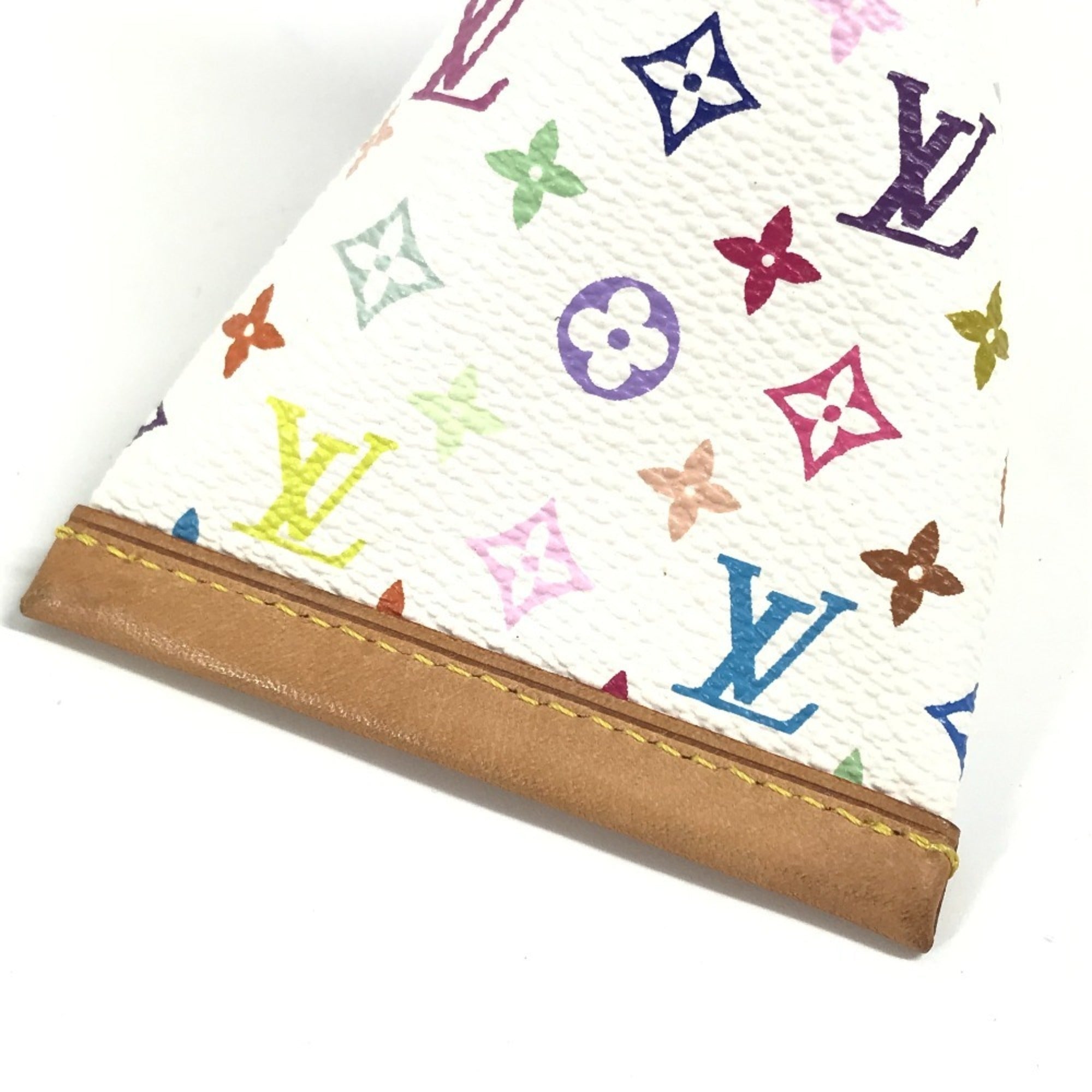 Louis Vuitton Blanc White Monogram Multicolore Coin Purse/Coin Case (Pre-Owned)