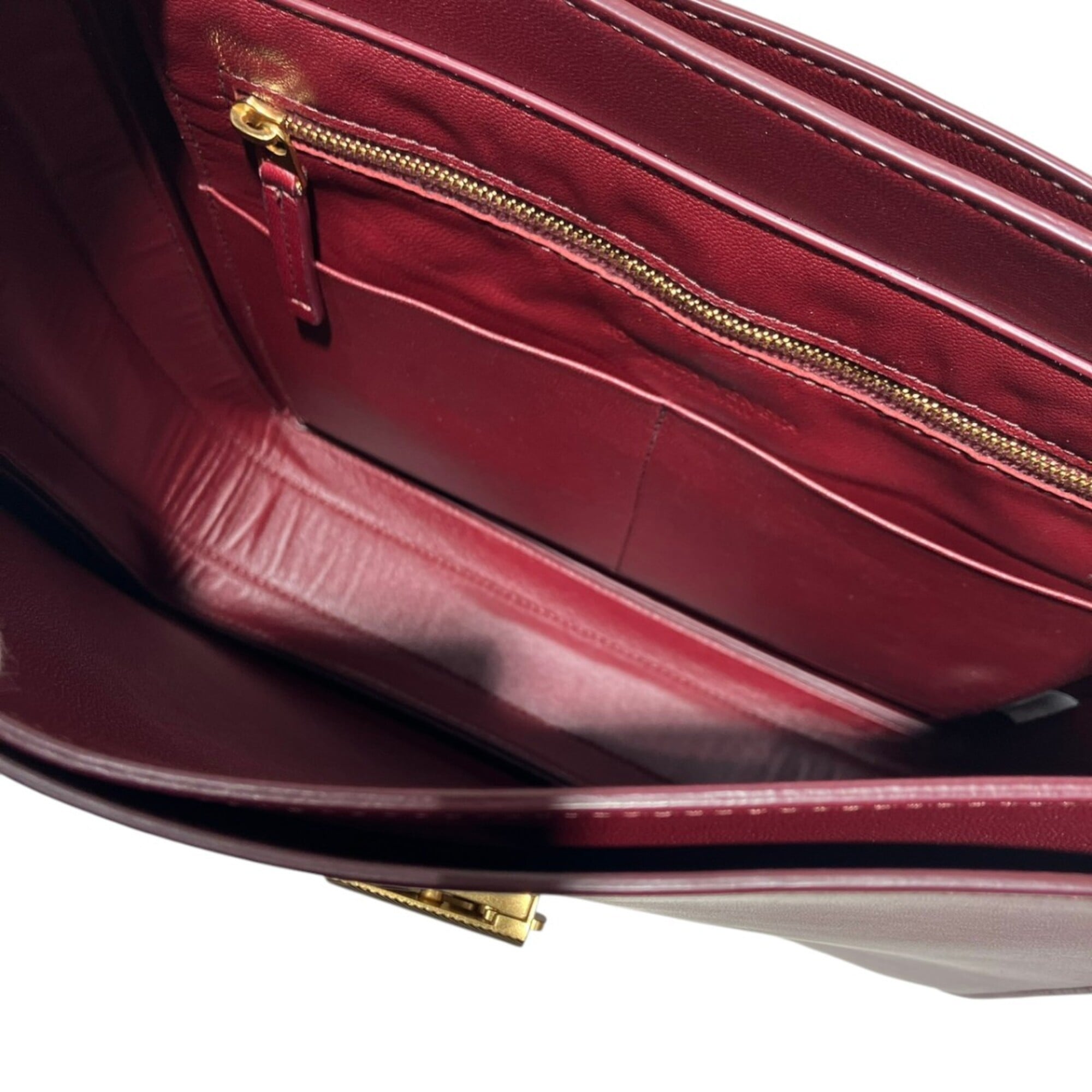 Bottega Veneta Bordeaux Leather Tote Bag (Pre-Owned)