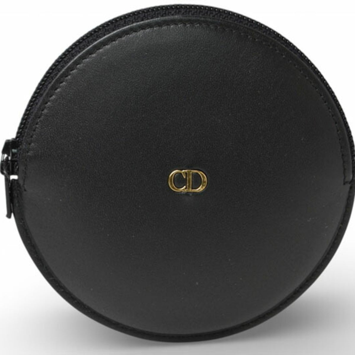Christian Dior Black Leather Coin Purse/Coin Case (Pre-Owned)