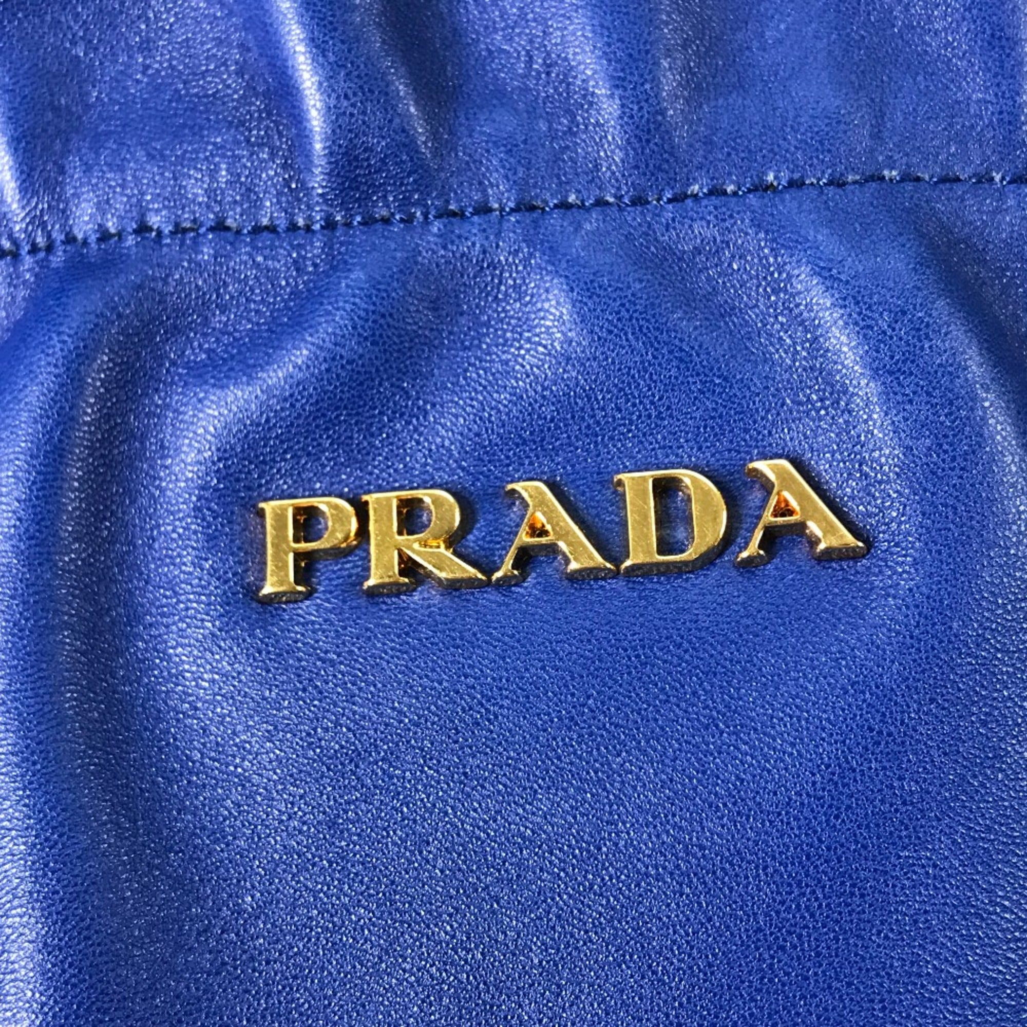 Prada Blue Leather Handbag (Pre-Owned)