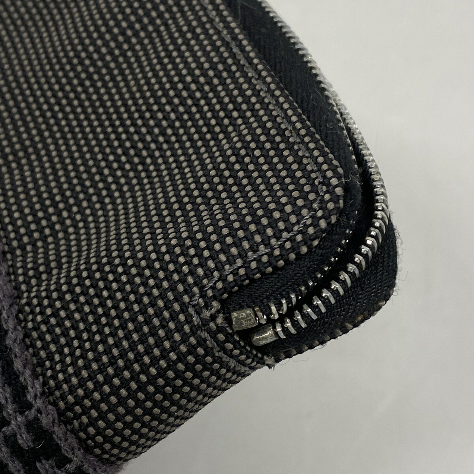 Hermes Gray Nylon Coin Purse/Coin Case (Pre-Owned)