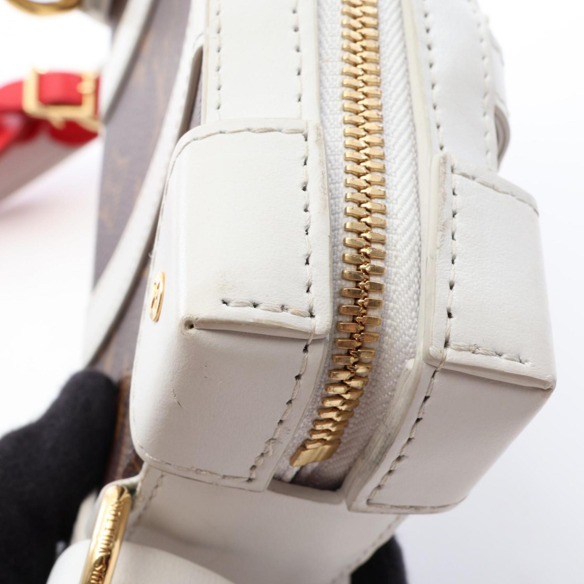 Louis Vuitton Brown Monogram White Monogram Leather Fanny Pack Handbag (Pre-Owned)