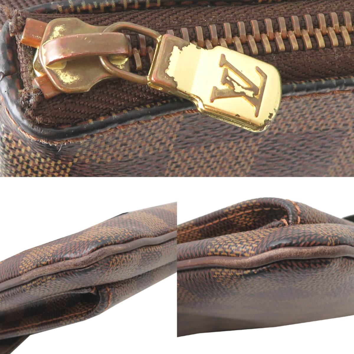 Louis Vuitton Brown Damier Azur Pochette Shoulder Bag (Pre-Owned)