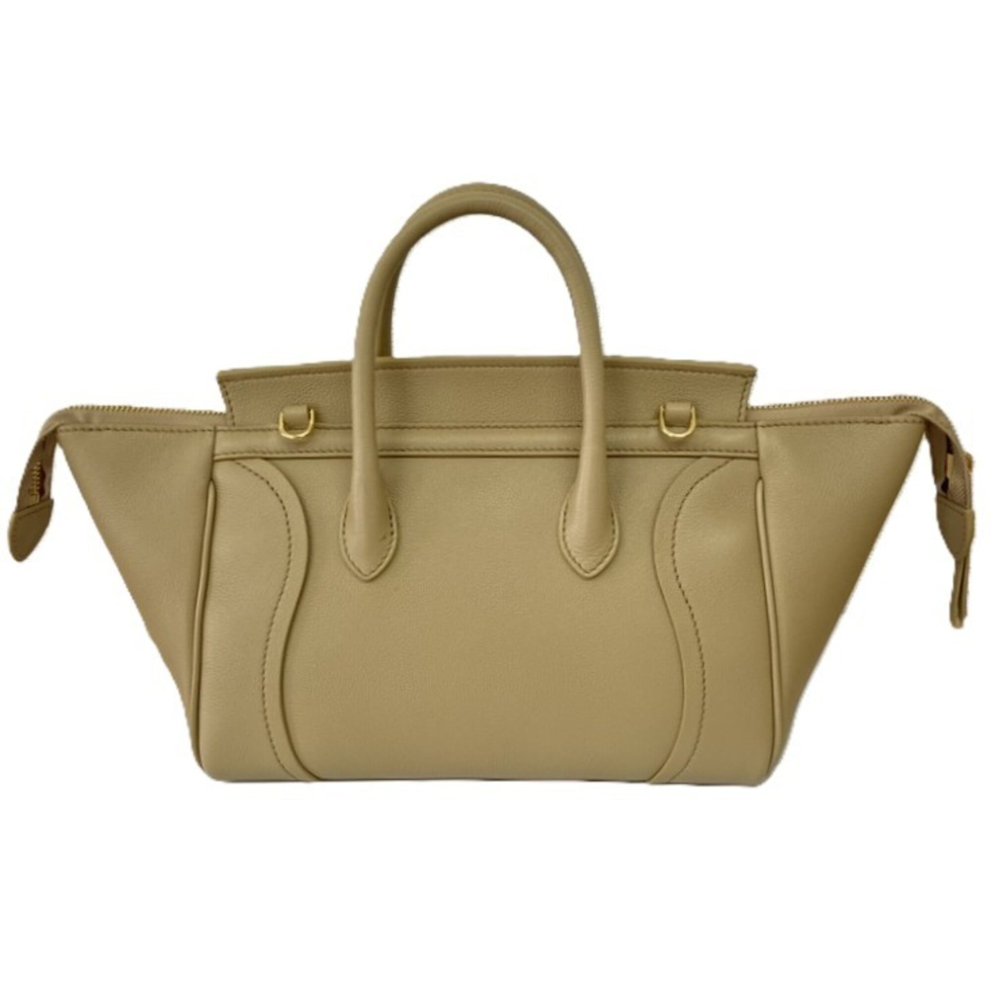 Celine Beige Leather Shoulder Bag (Pre-Owned)