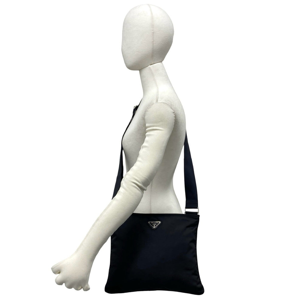 Prada Black Nylon Pochette Shoulder Bag (Pre-Owned)