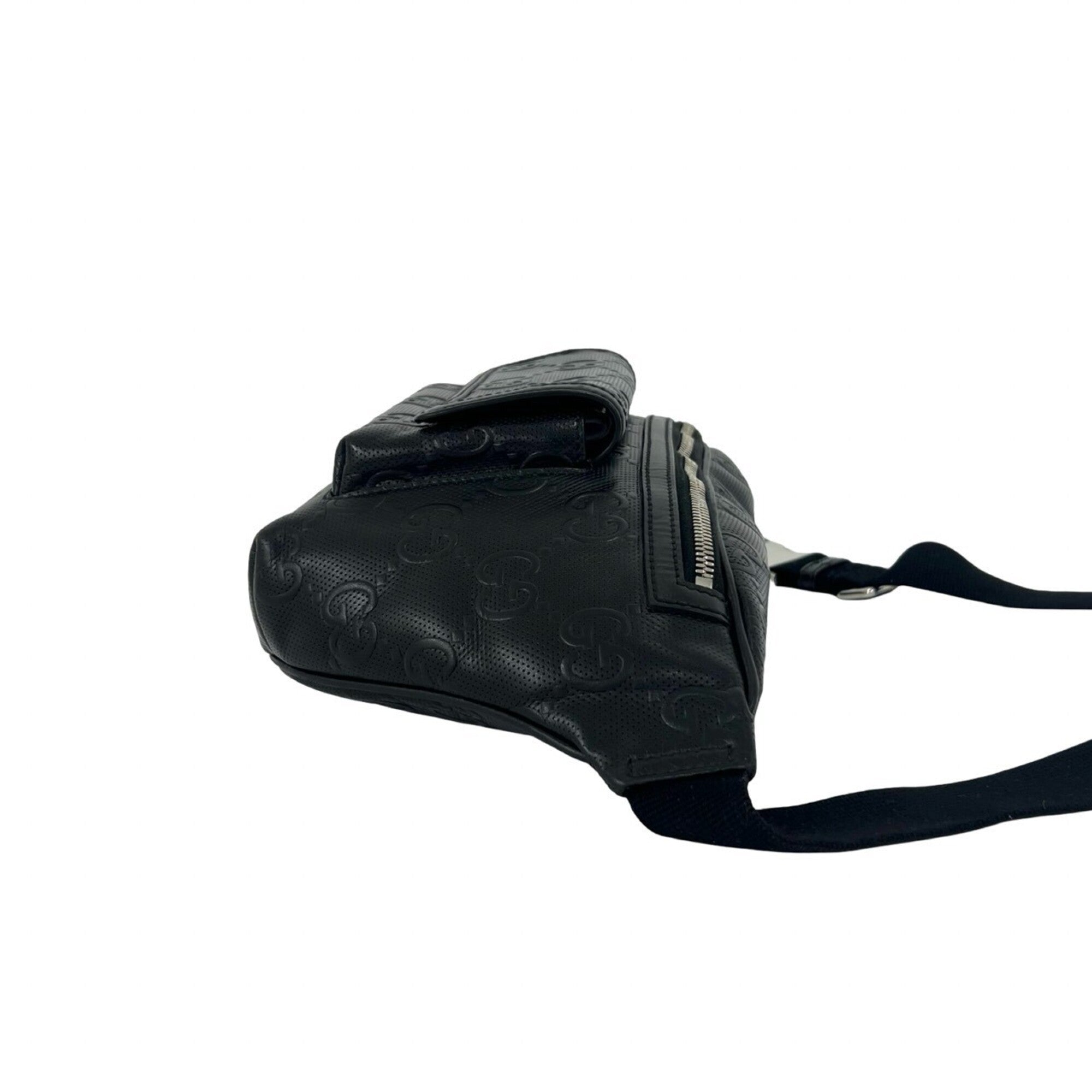 Gucci Black Leather Pouch Shoulder Bag Sling Bag (Pre-Owned)