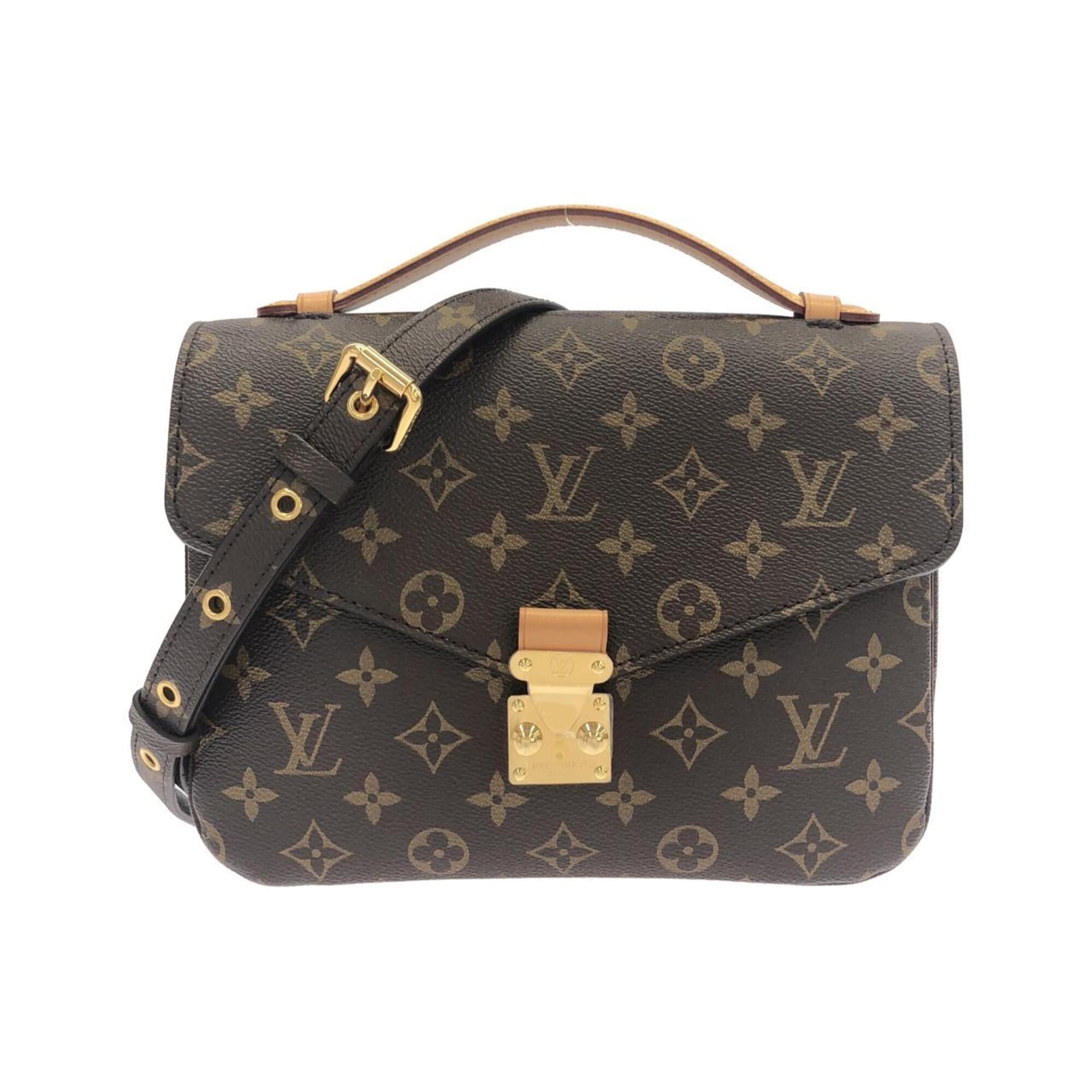 Louis Vuitton Marron Coated Canvas Handbag Pochette (Pre-Owned)