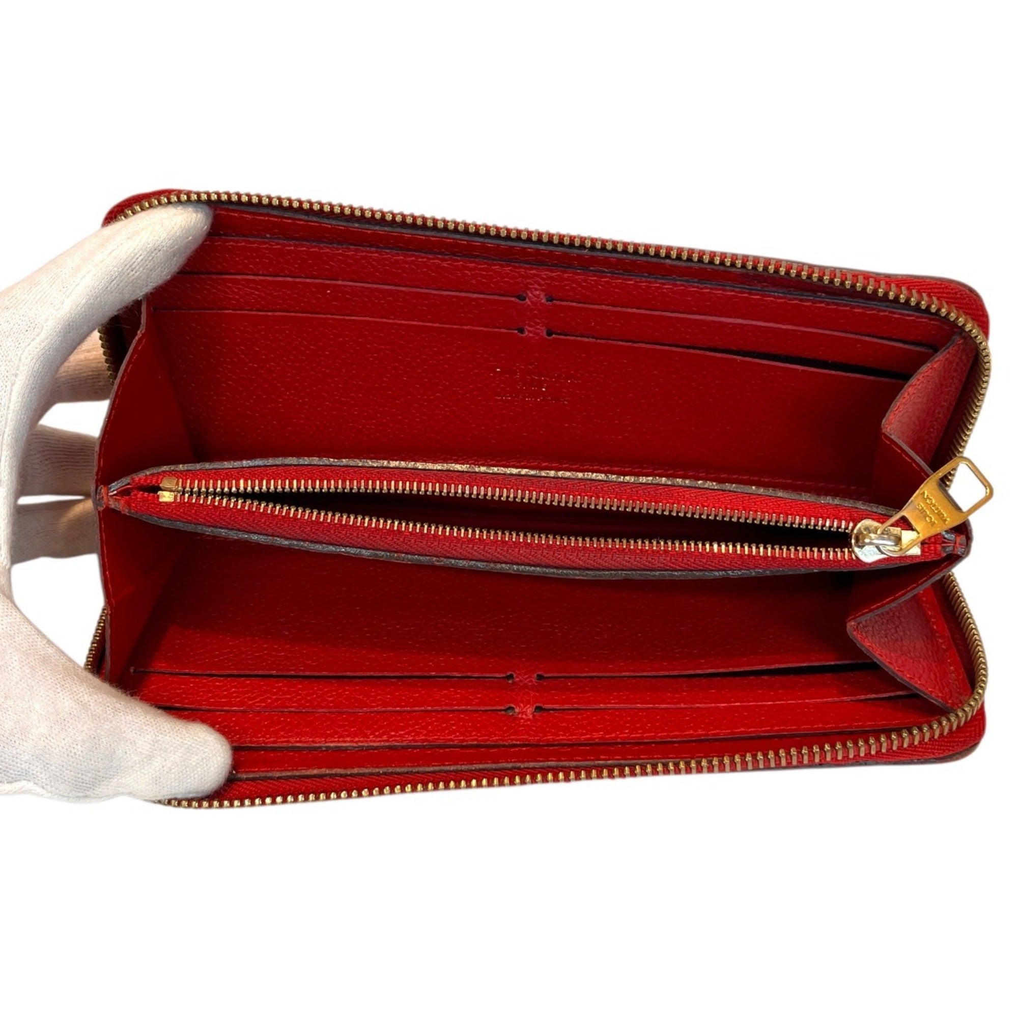 Louis Vuitton Galle Monogram Red Color Monogram Empreinte Long Wallet (Bi-Fold) (Pre-Owned)