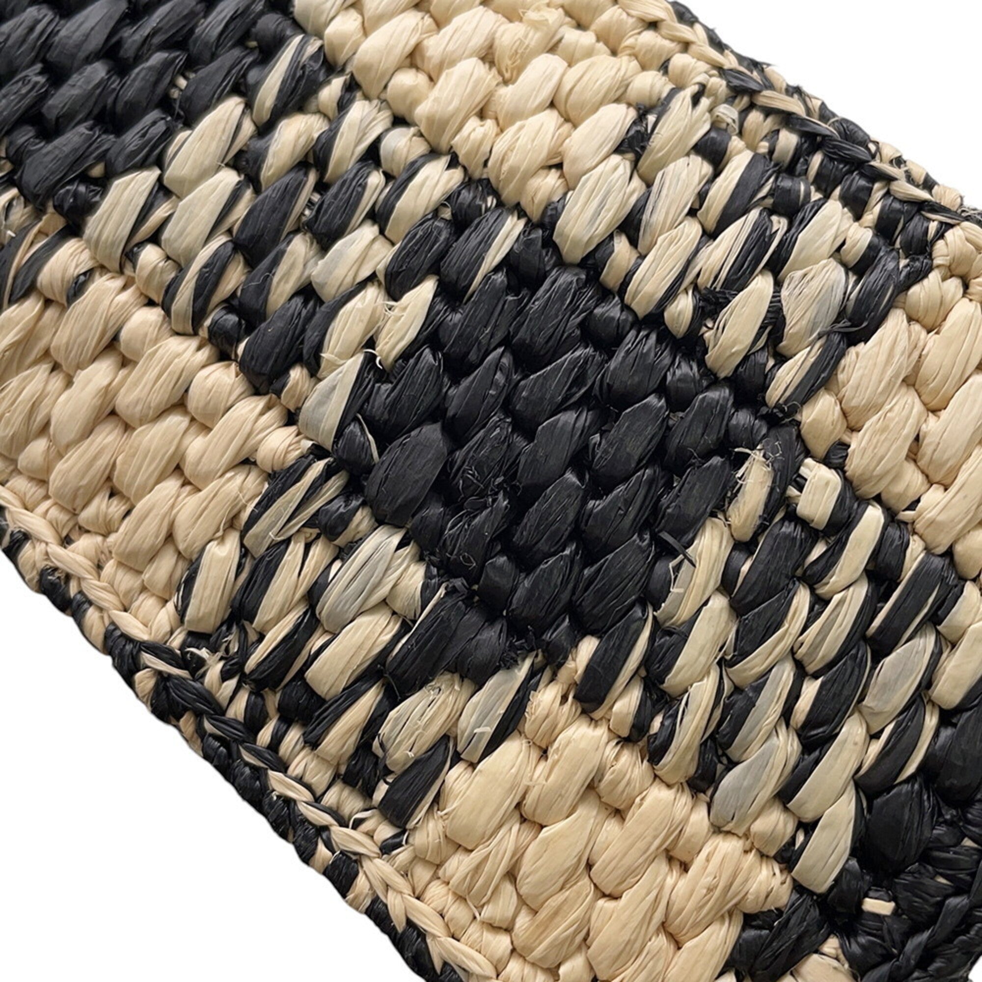 Loewe Black Raffia Leather Handbag (Pre-Owned)