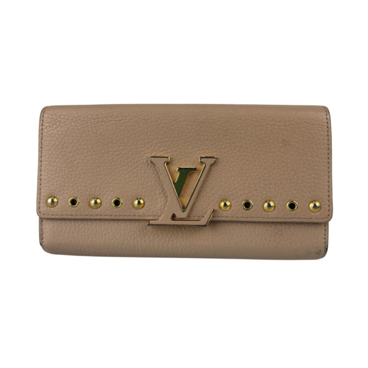 Louis Vuitton Beige Leather Wallet (Bi-Fold) (Pre-Owned)