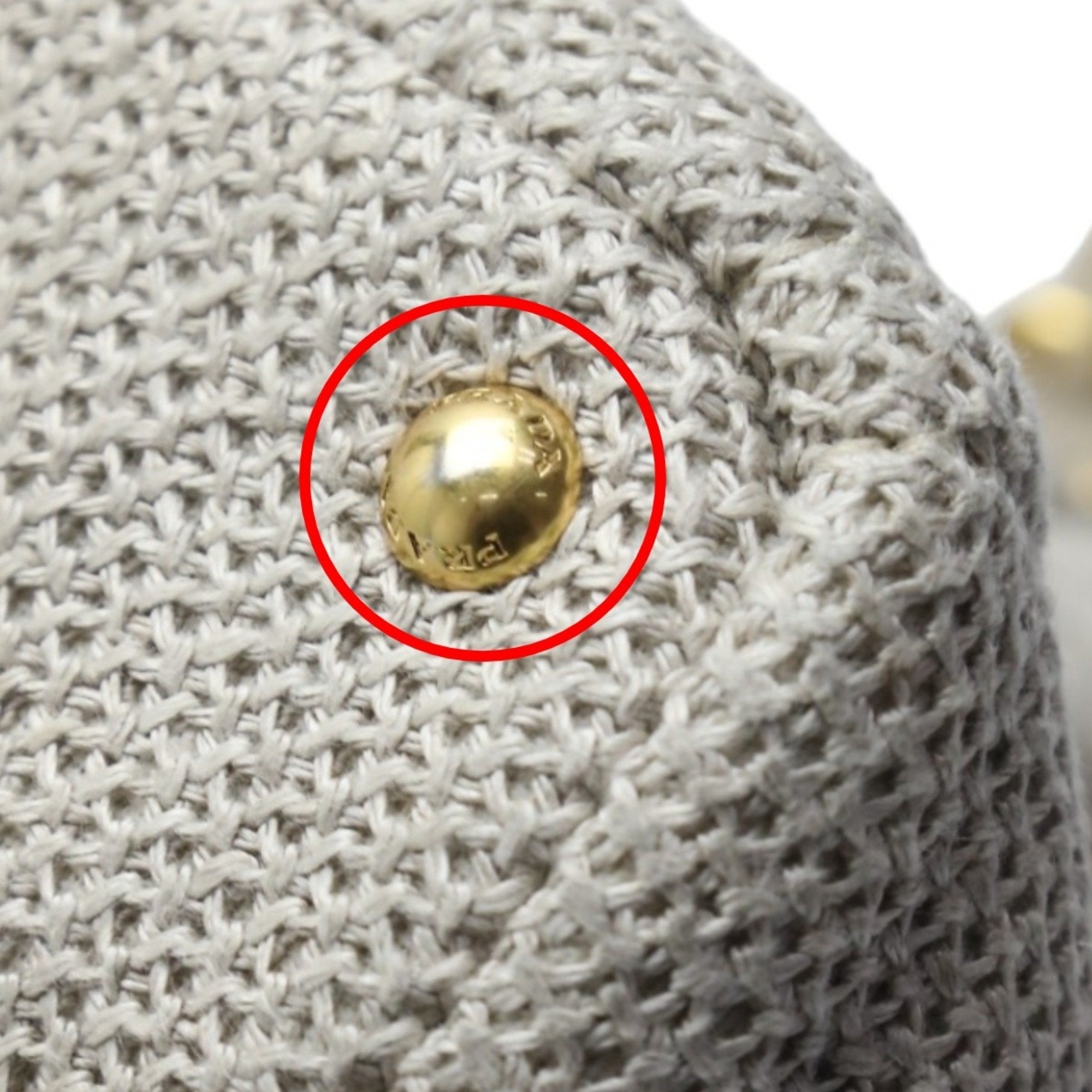 Prada Beige Canvas Tote Bag (Pre-Owned)