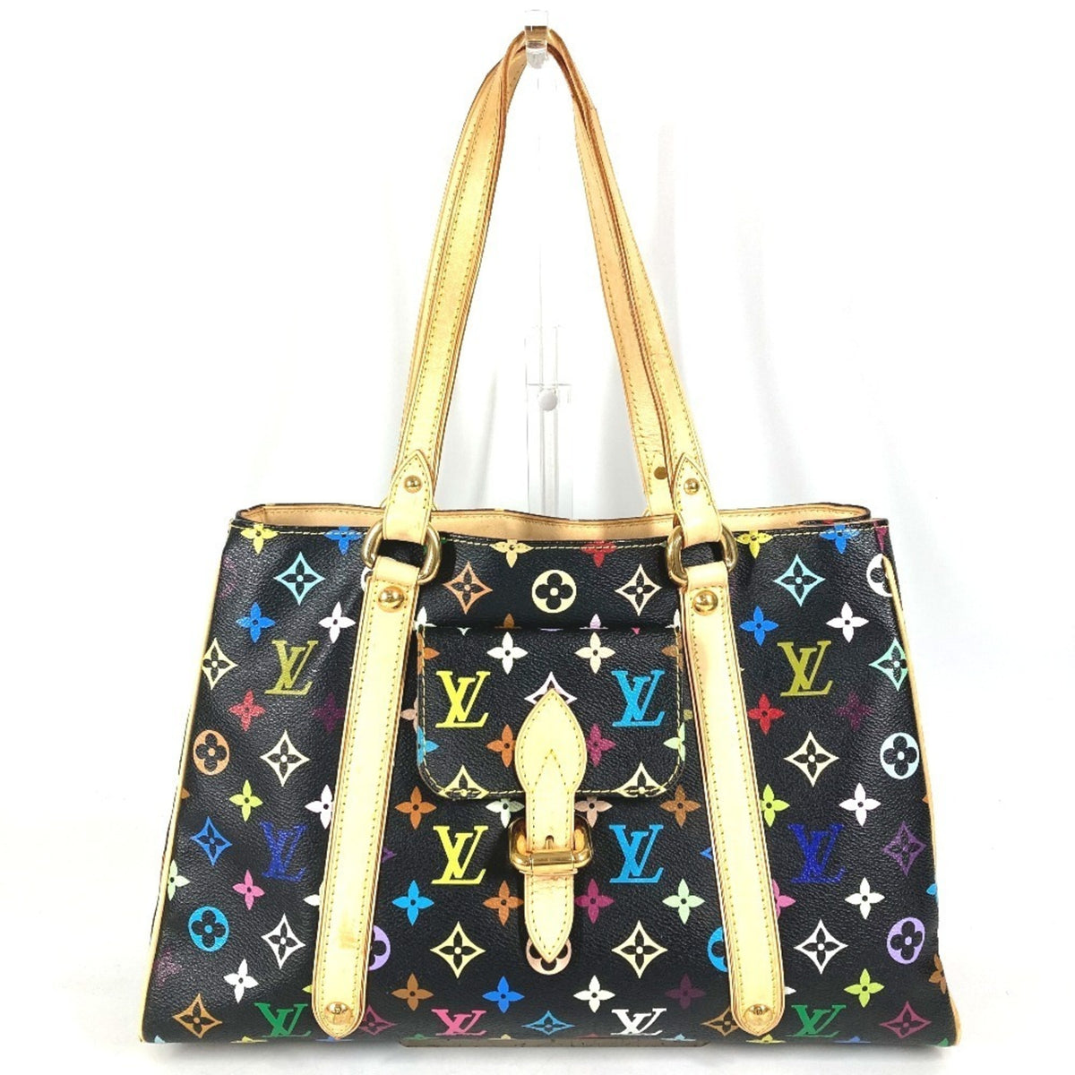 Louis Vuitton Black Multi-Color Monogram Multicolore Shoulder Bag Tote Bag (Pre-Owned)
