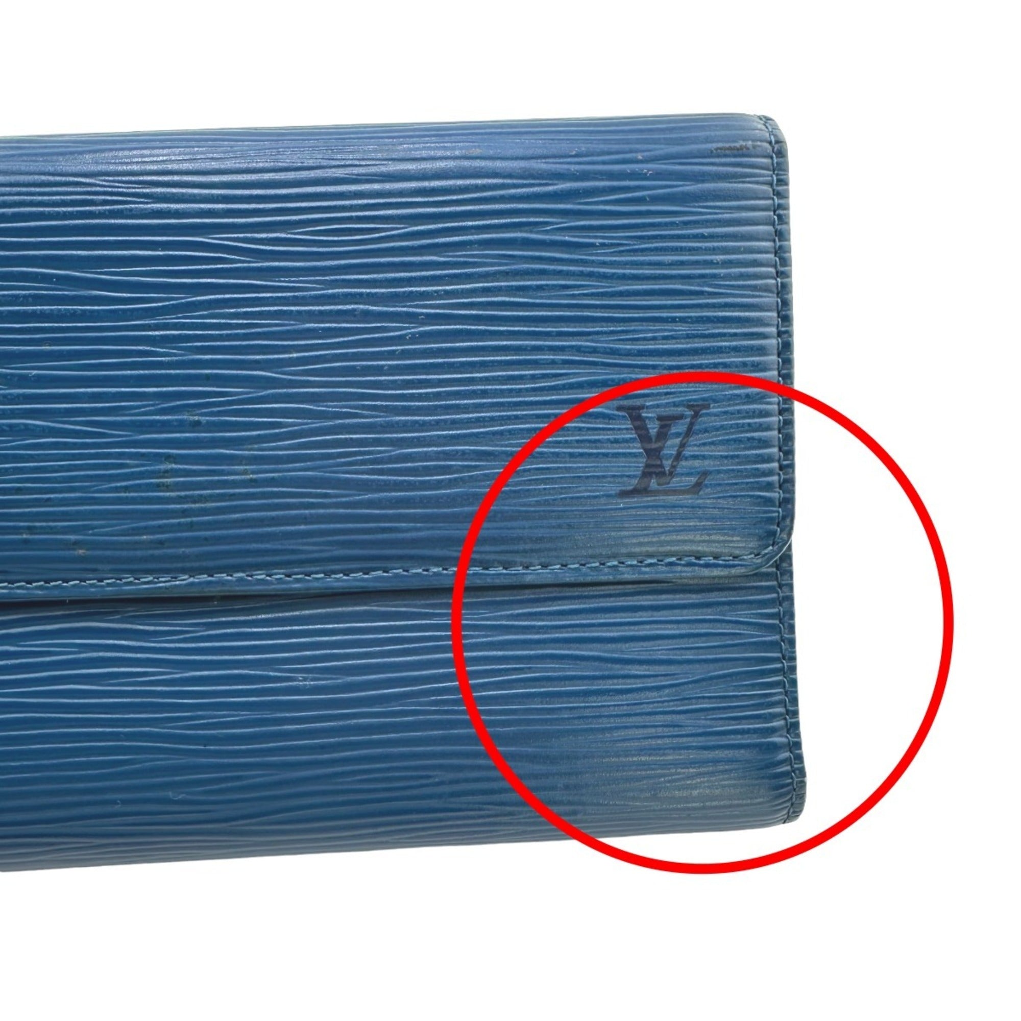 Louis Vuitton Toledo Blue Epi Leather Wallet (Bi-Fold) (Pre-Owned)