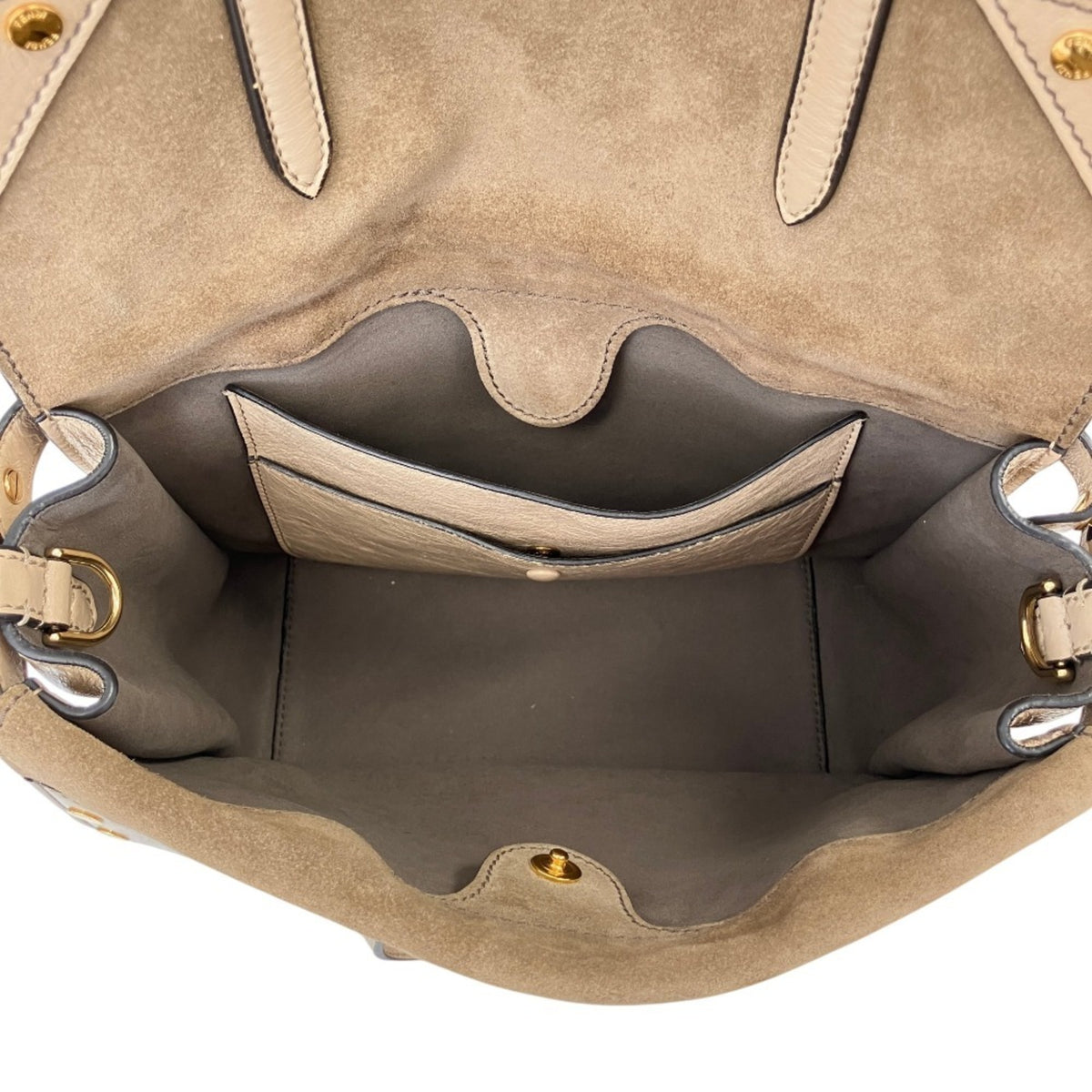 Fendi Grayish Leather Shoulder Bag (Pre-Owned)