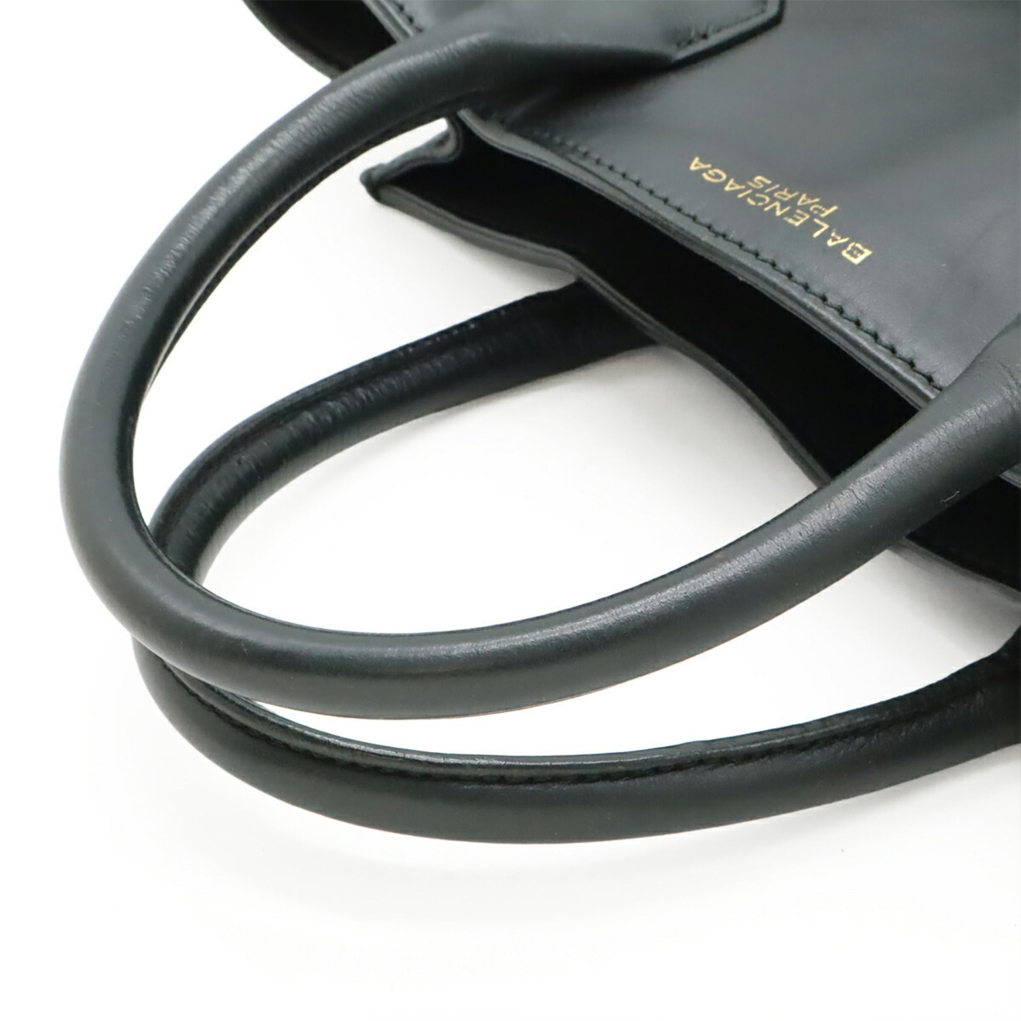 Balenciaga Dark Green Leather Handbag Shoulder Bag (Pre-Owned)