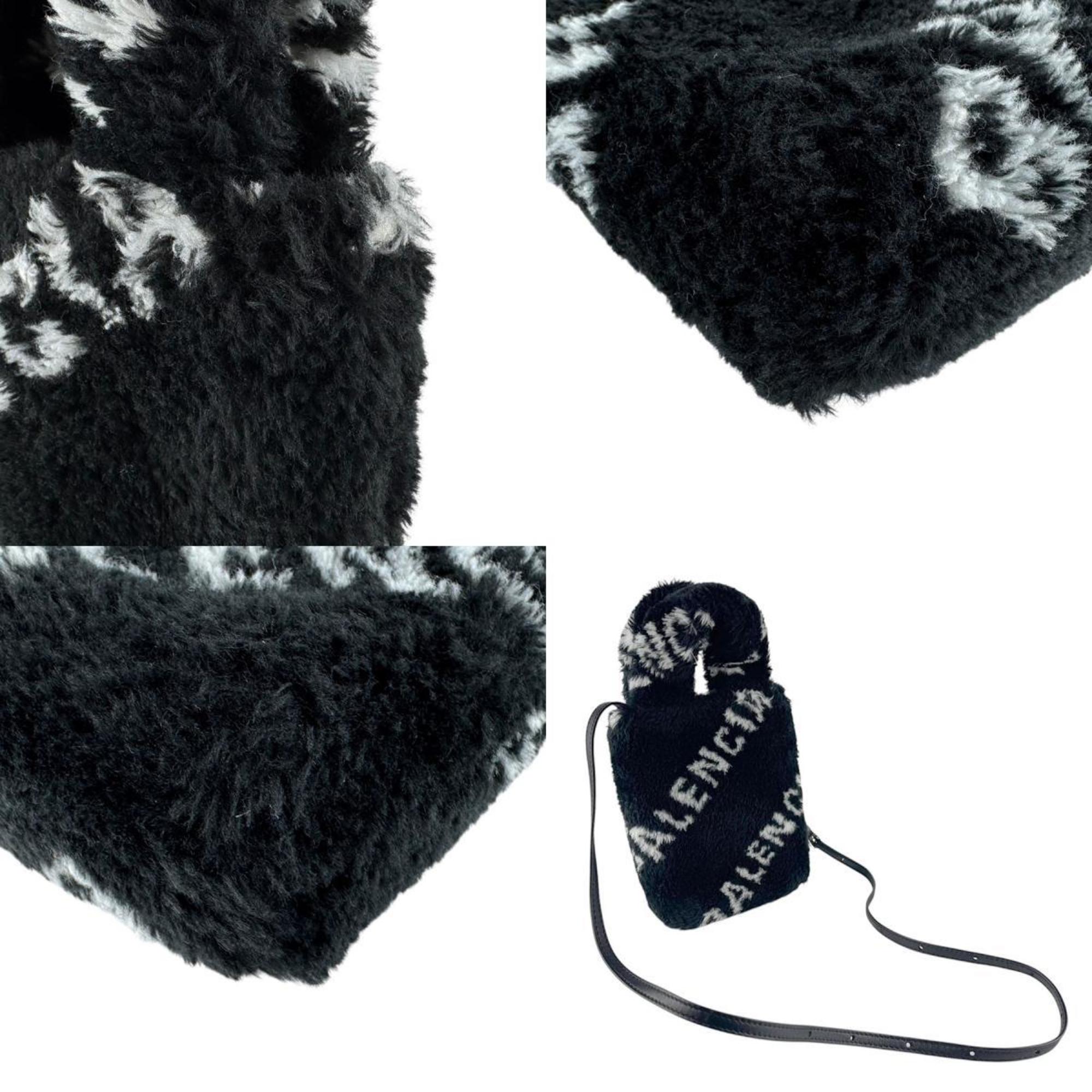 Balenciaga Black Fur Shoulder Bag (Pre-Owned)