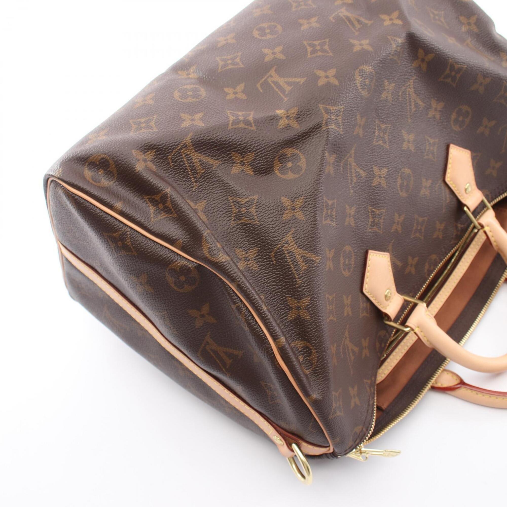 Louis Vuitton Brown Monogram Coated Canvas Leather Handbag (Pre-Owned)