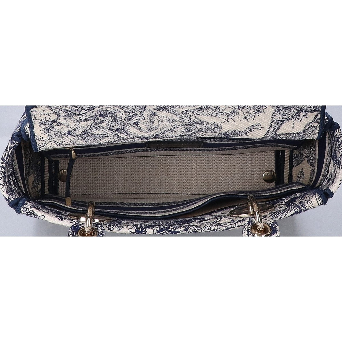 Christian Dior Blue Cotton Handbag Shoulder Bag (Pre-Owned)