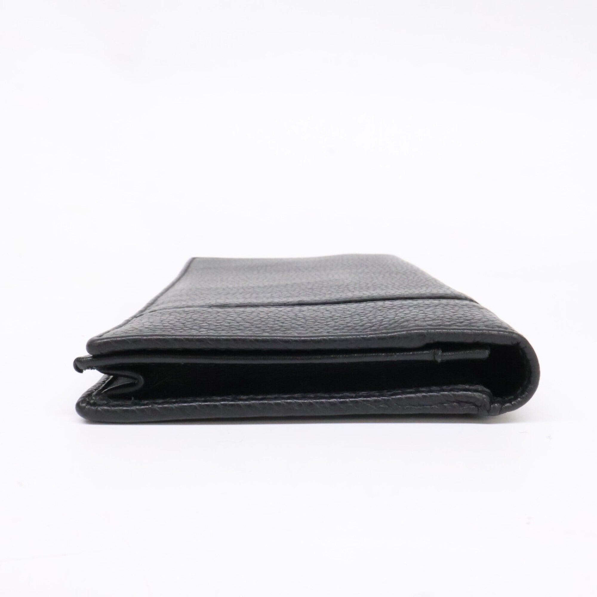 Bvlgari Black Leather Long Wallet (Bi-Fold) (Pre-Owned)
