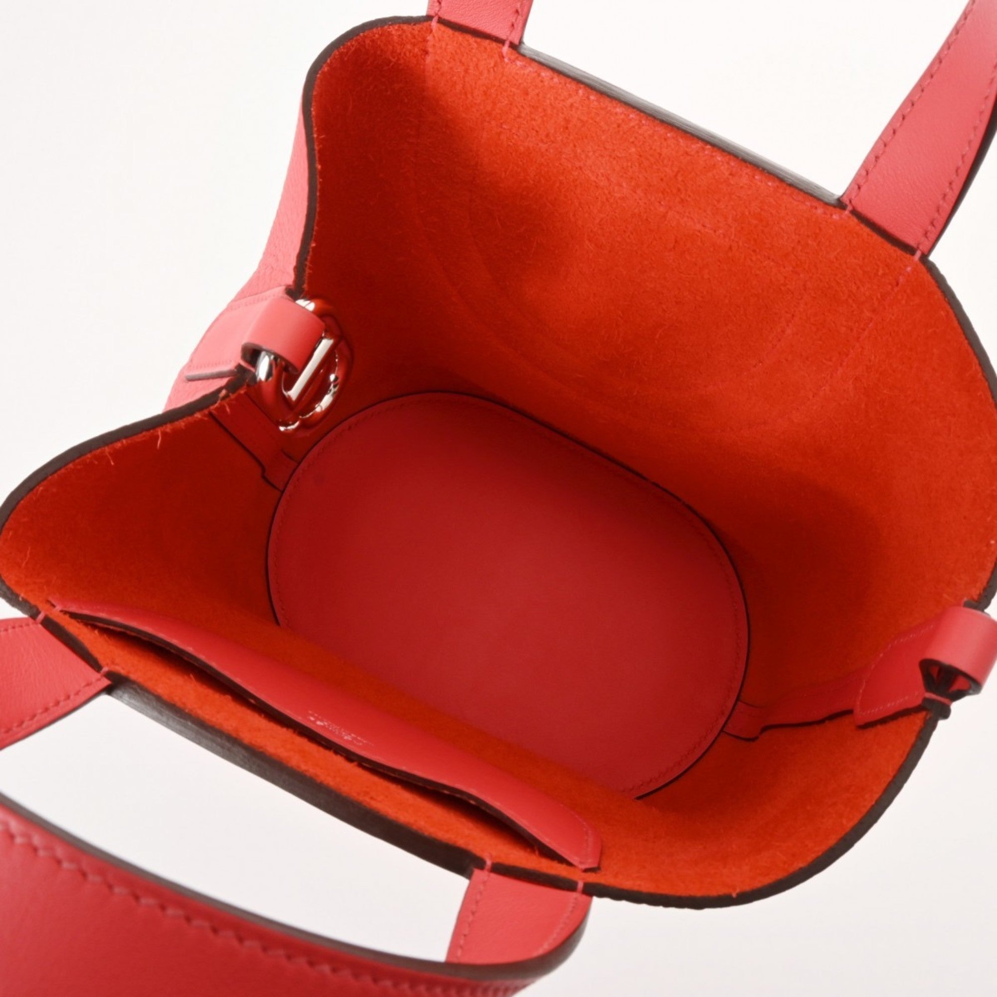 Hermes Orange Red Orange Taurillon Clemence Leather Handbag (Pre-Owned)