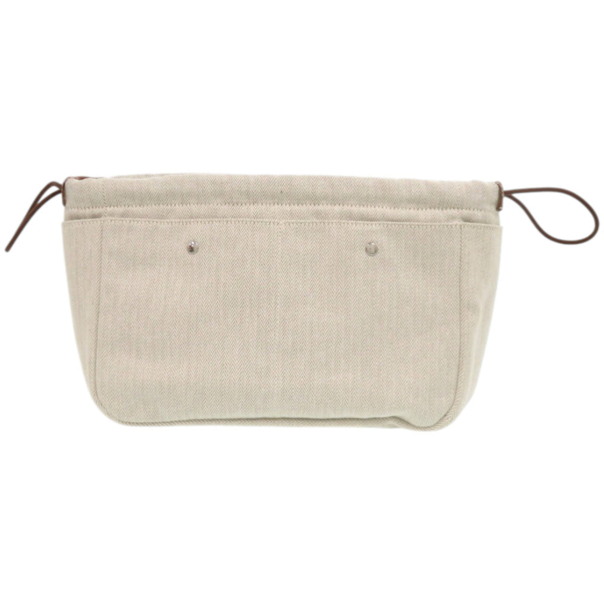Hermes Beige Brown Cotton Pouch (Pre-Owned)