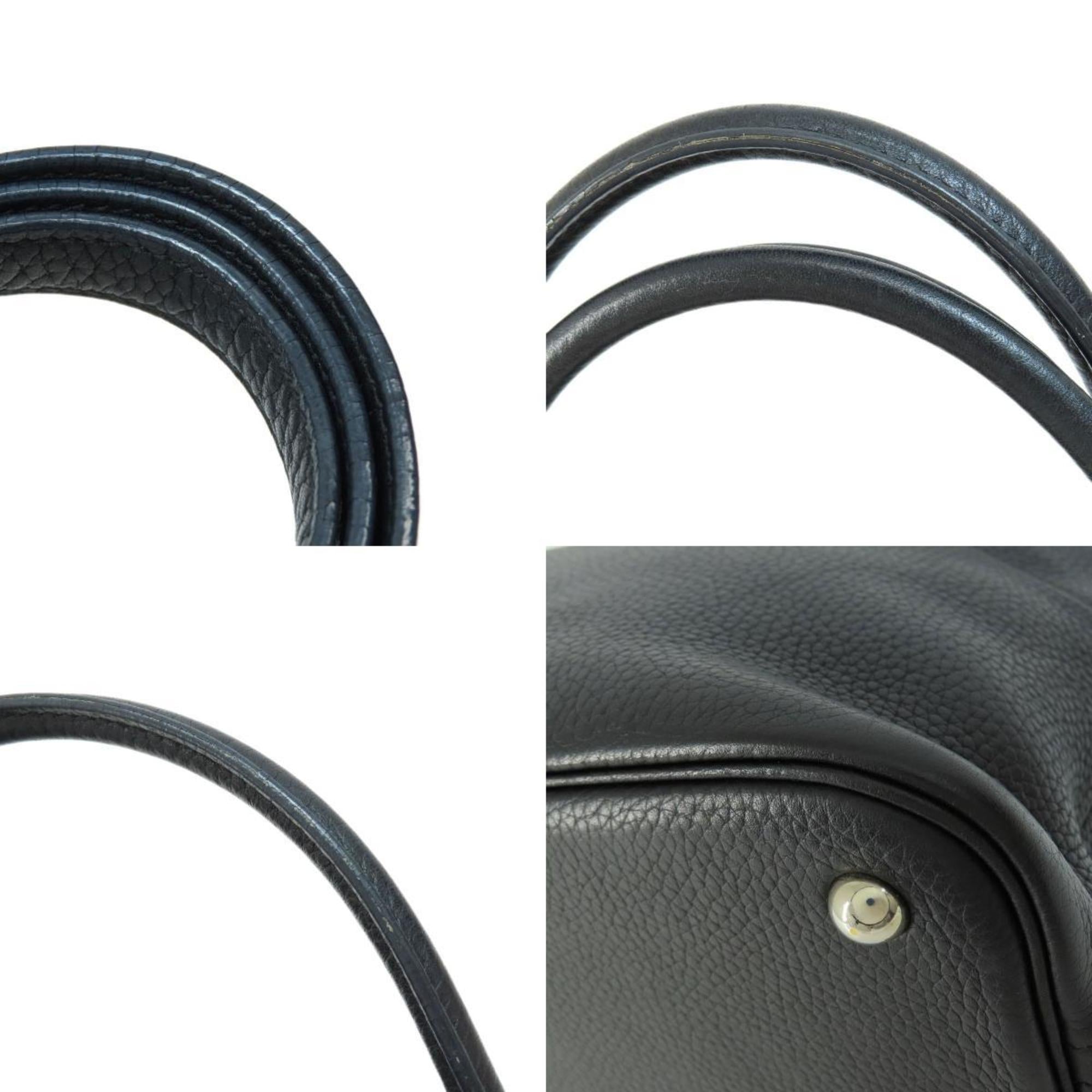 Hermes Black Taurillon Clemence Leather Handbag (Pre-Owned)