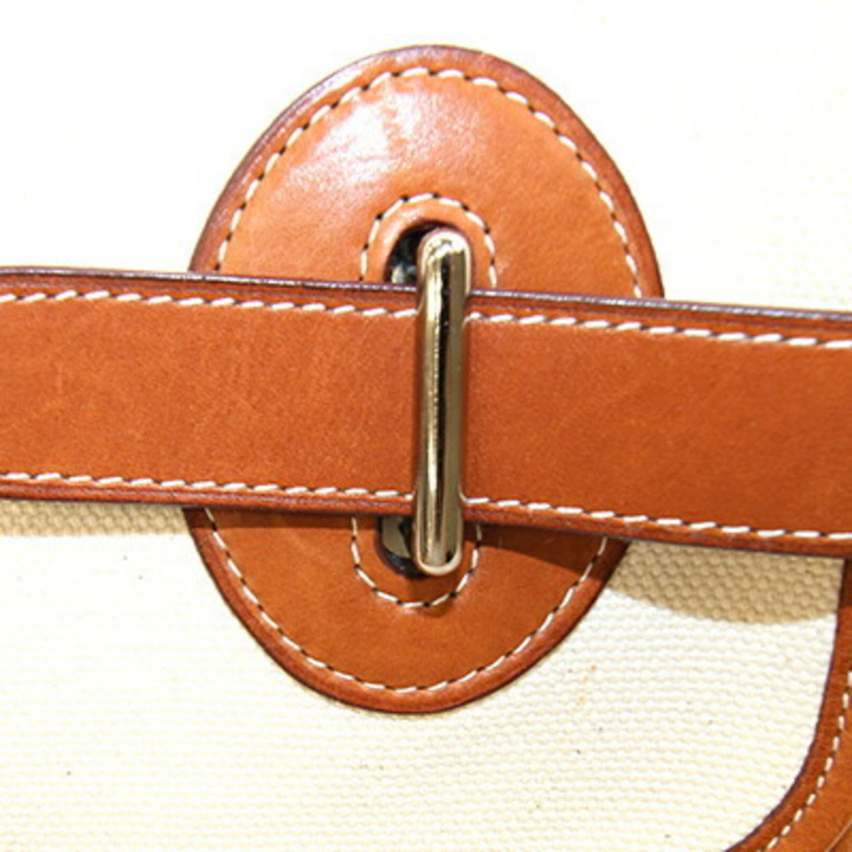 Hermes Buenaventura Brown Natural Leather Handbag Shoulder Bag (Pre-Owned)