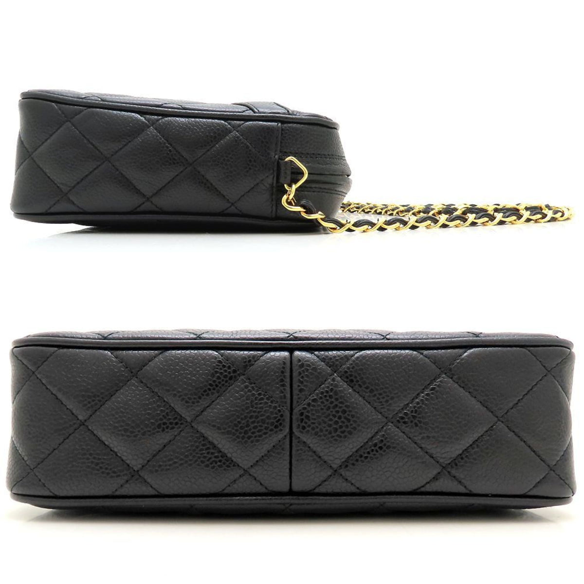Chanel Black Grained Calfskin Shoulder Bag (Pre-Owned)