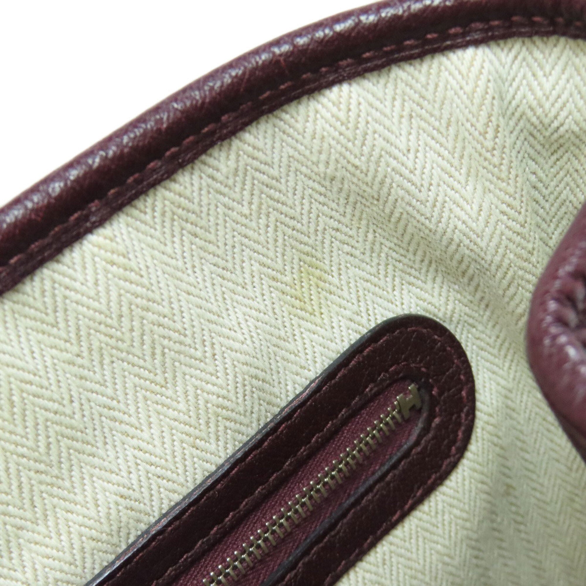 Hermes Bordeaux Negonda Leather Handbag (Pre-Owned)