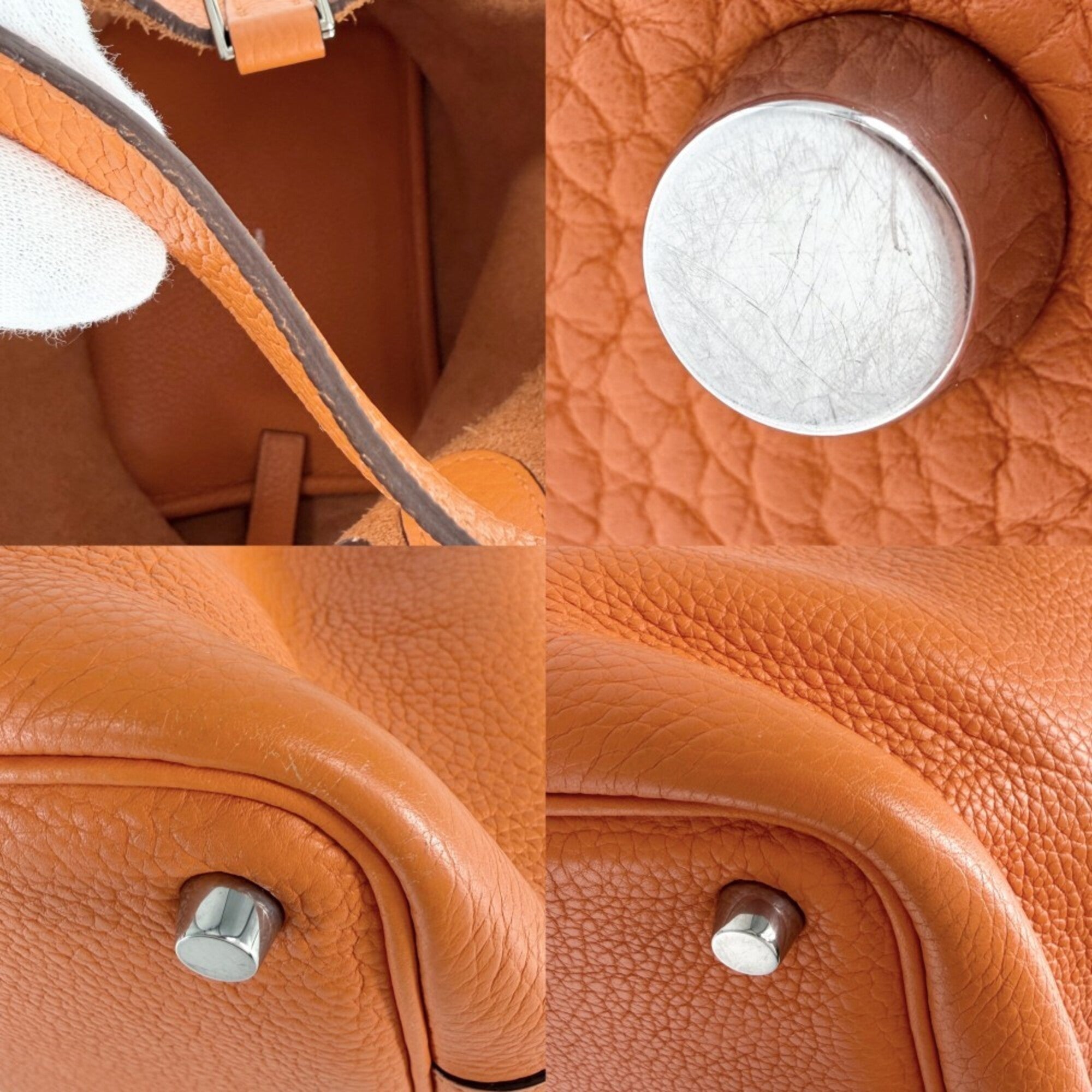 Hermes Picotin Orange Leather Handbag (Pre-Owned)