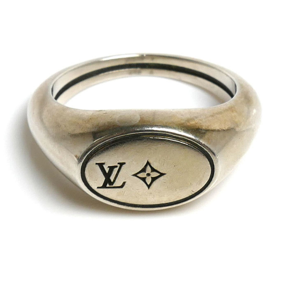 Louis Vuitton Silver 925 Band Ring (Pre-Owned)
