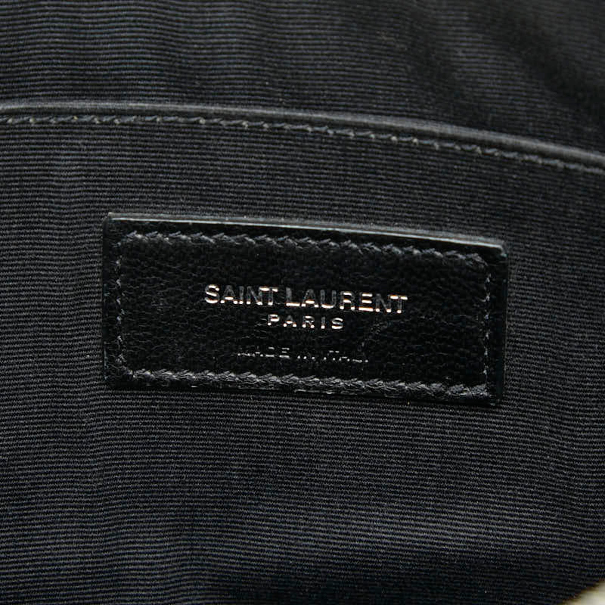 Saint Laurent Black Multi-Color Leather Clutch Bag (Pre-Owned)