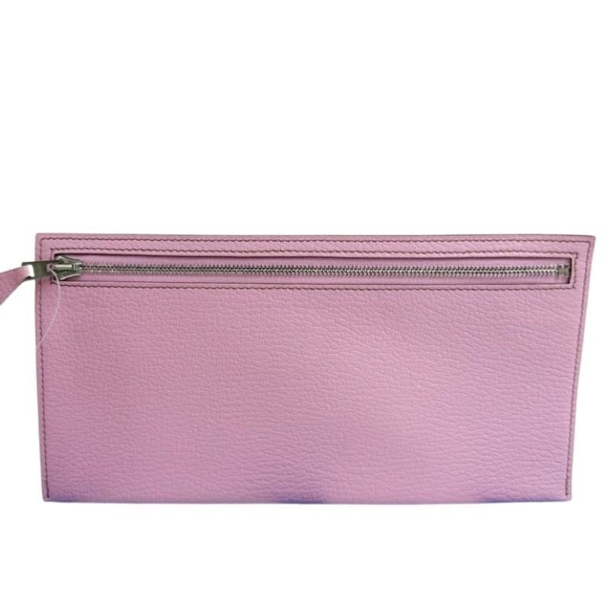 Hermes Pink Chevre Leather Pouch (Pre-Owned)