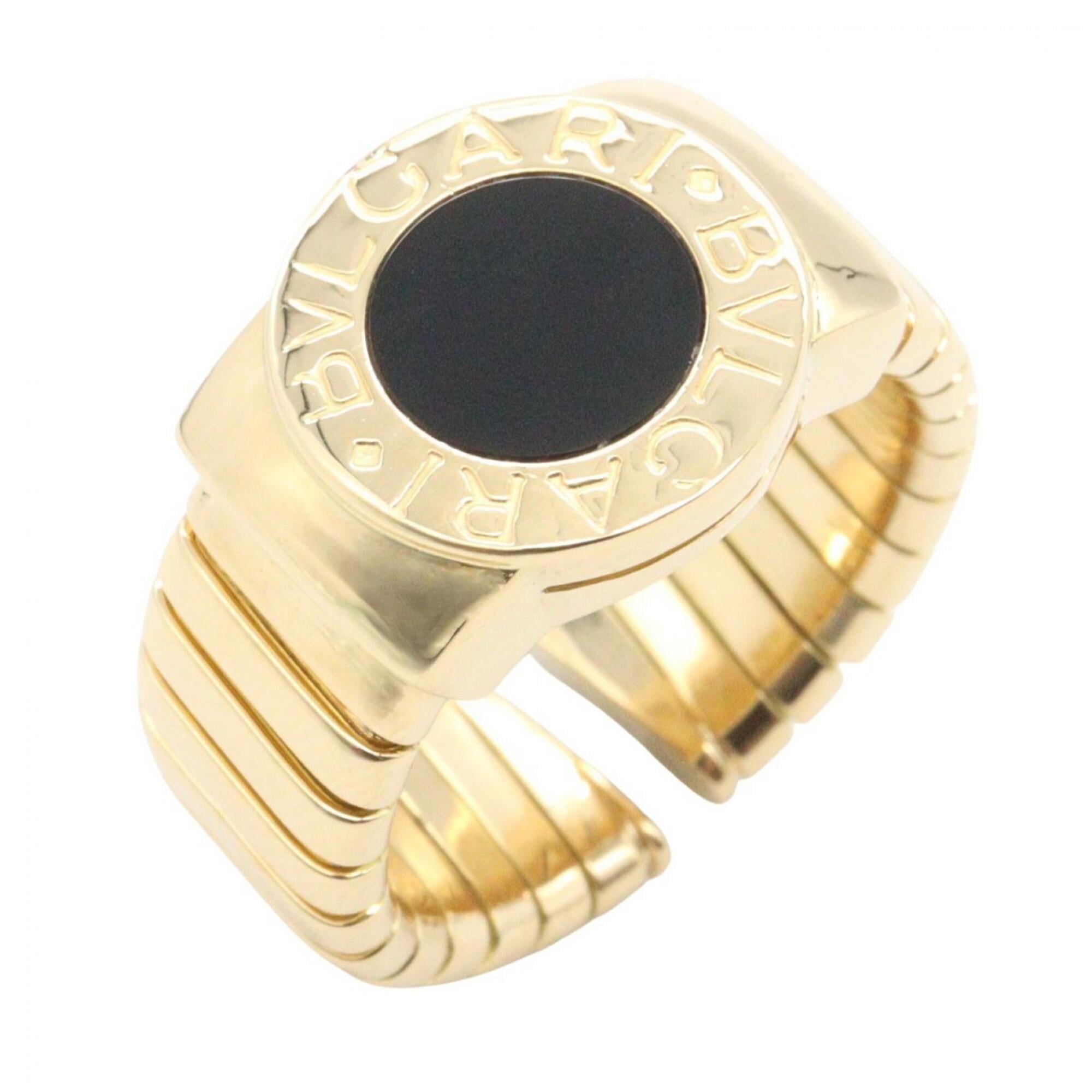 Bvlgari Gold Black Yellow Gold (18K) Band Ring (Pre-Owned)