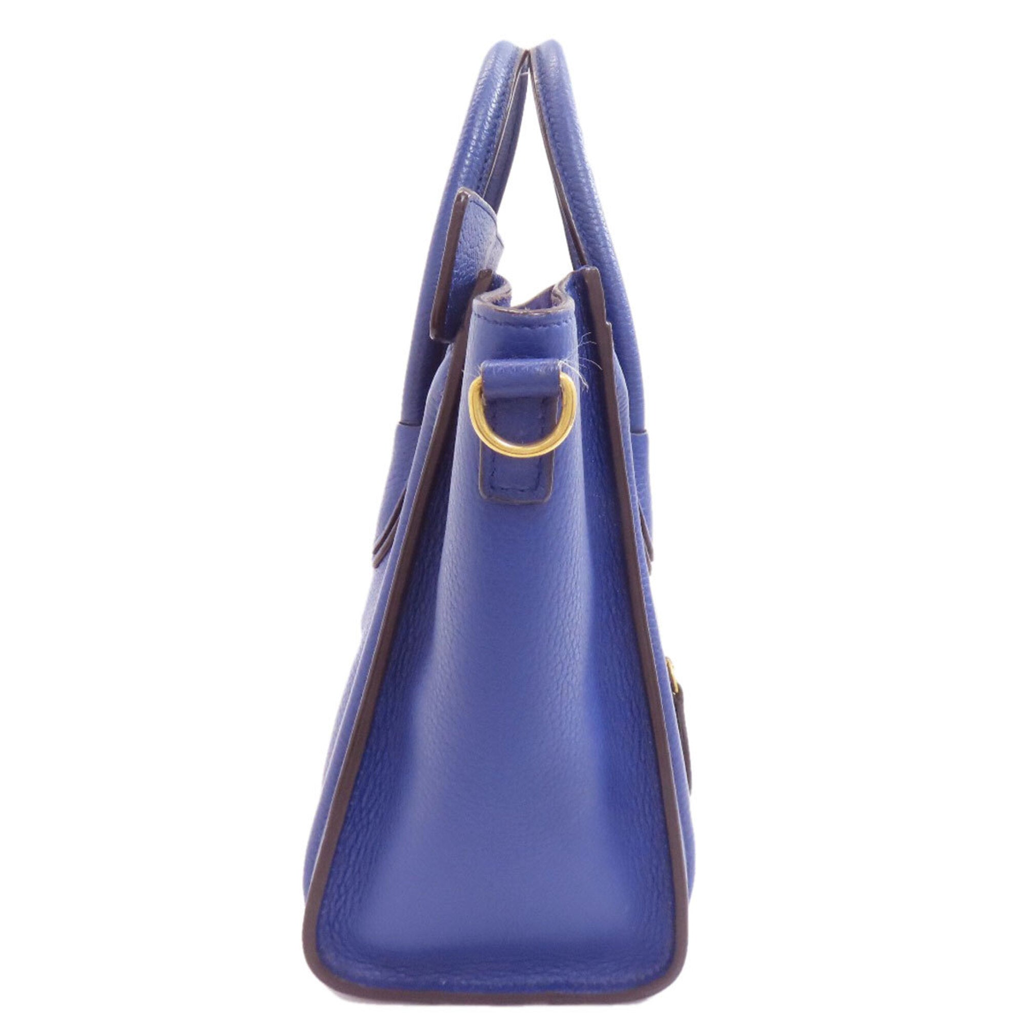 Celine Luggage Blue Leather Handbag (Pre-Owned)