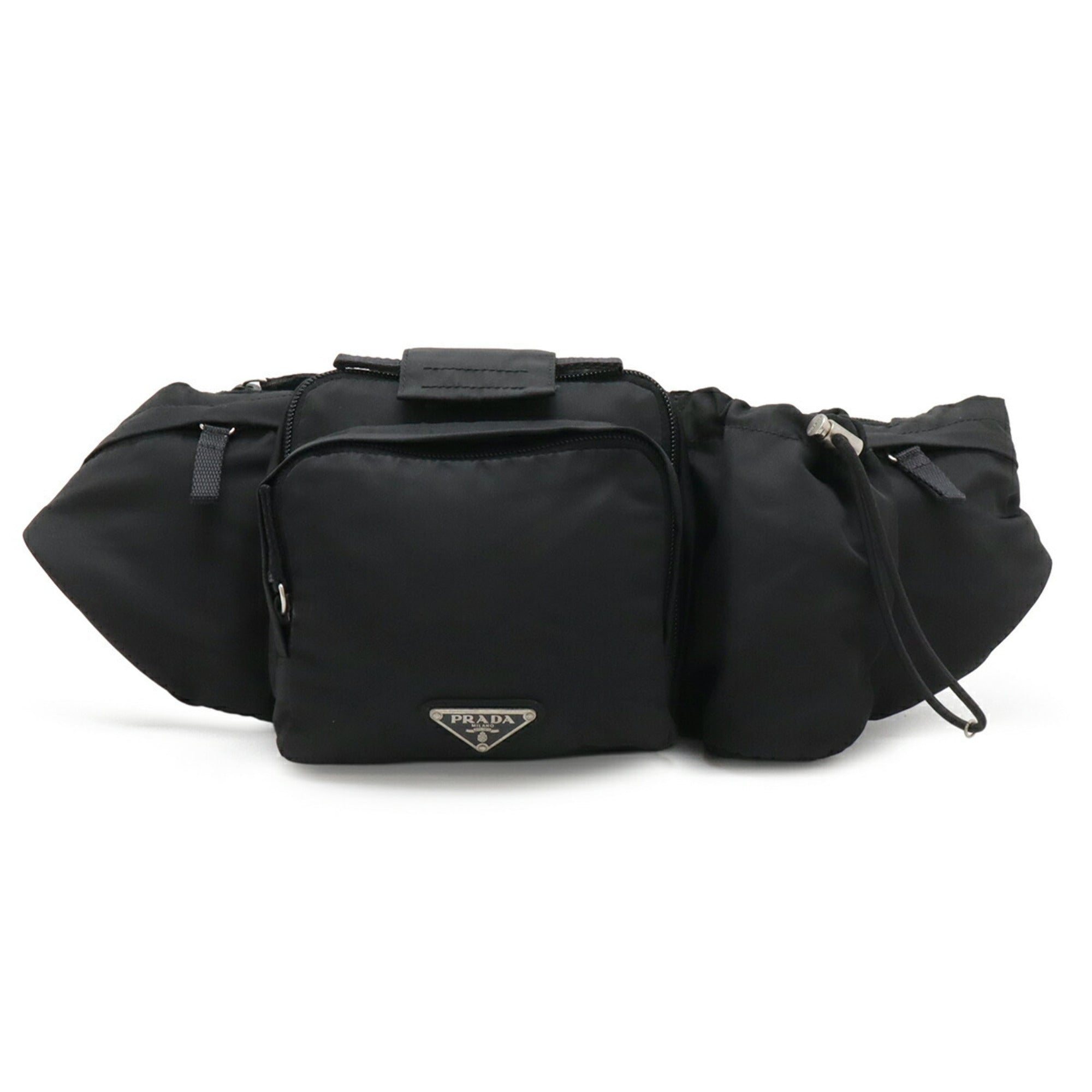 Prada Black Nero Nylon Fanny Pack Pouch Sling Bag (Pre-Owned)