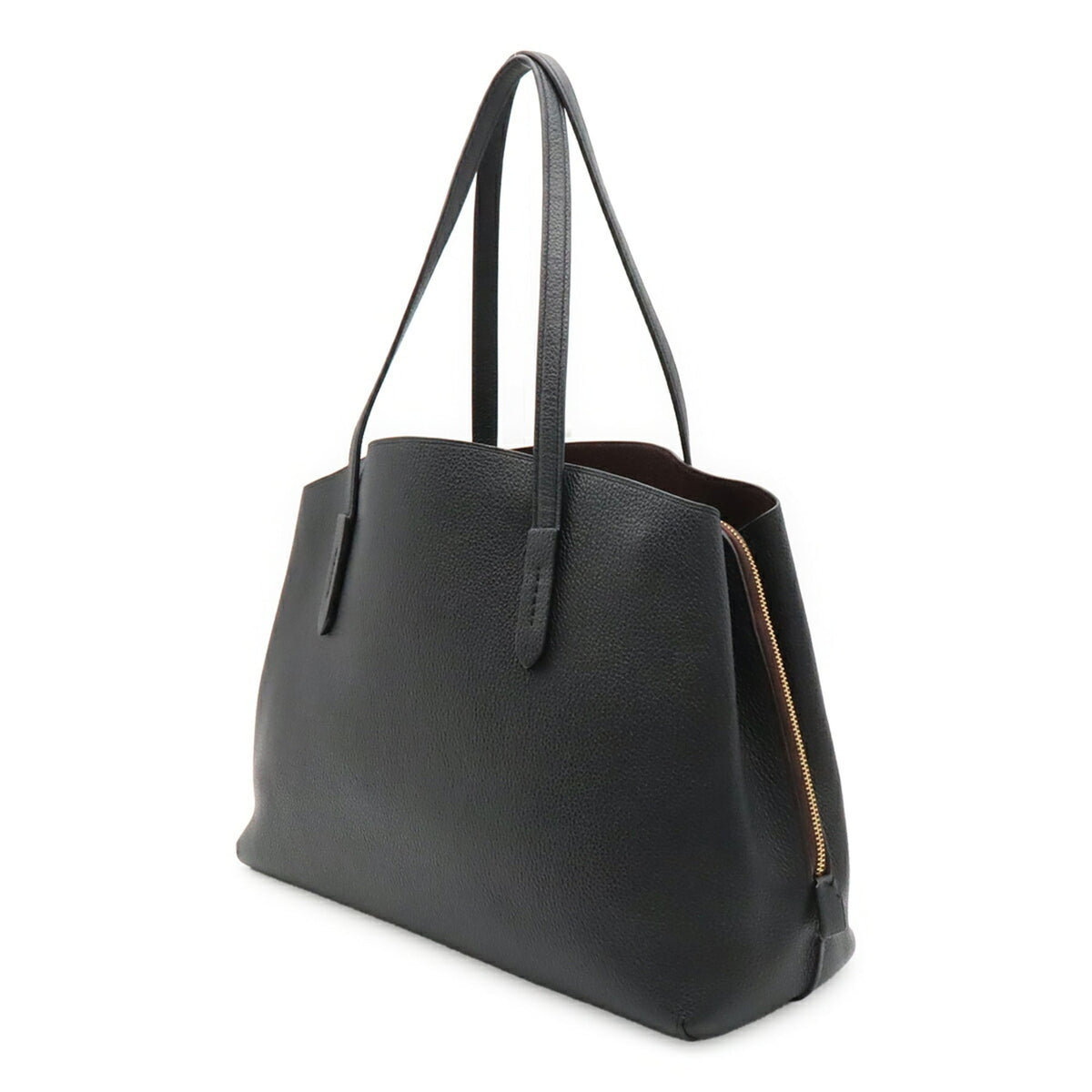 Coach Black Leather Shoulder Bag Tote Bag (Pre-Owned)