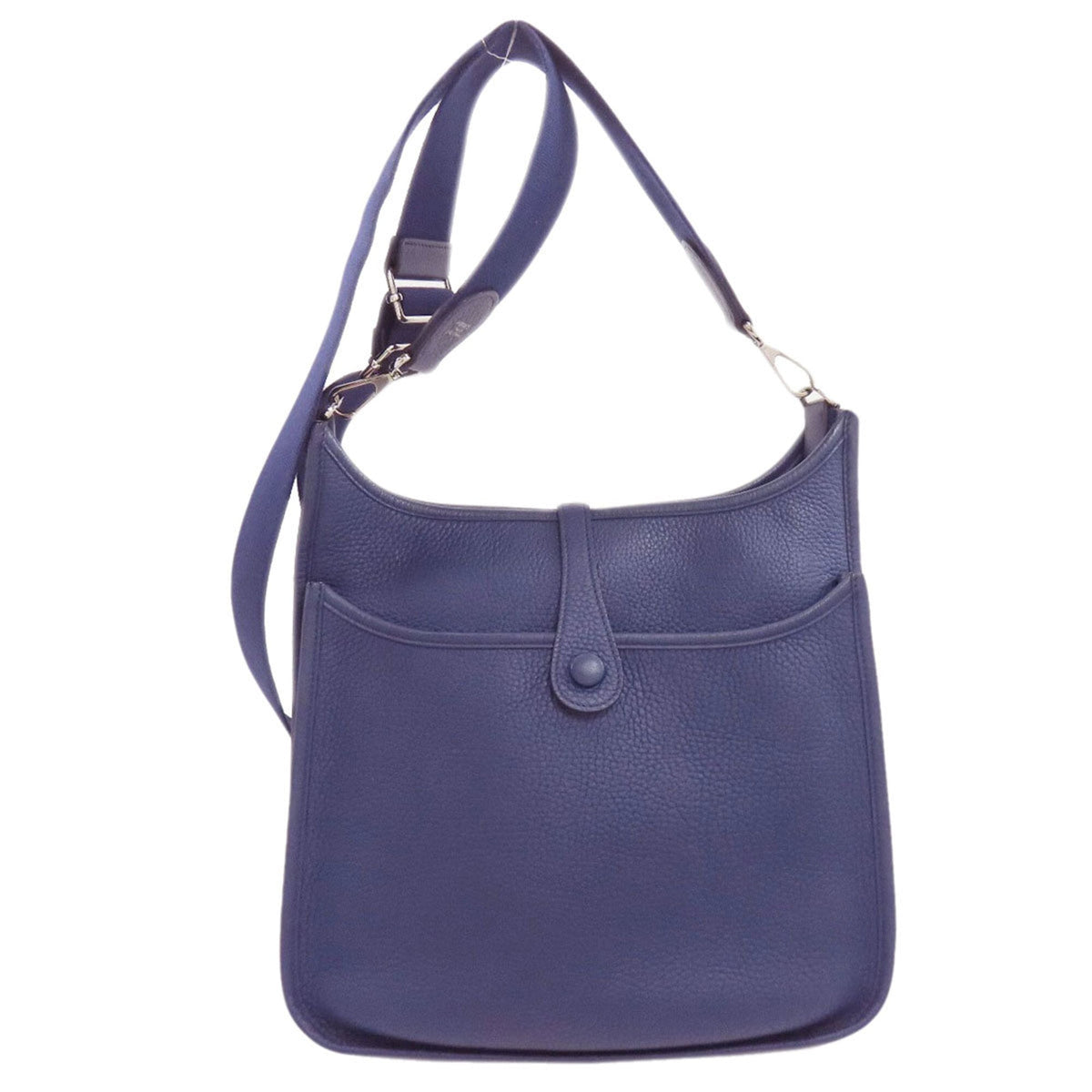 Hermes Blue Taurillon Clemence Leather Shoulder Bag (Pre-Owned)