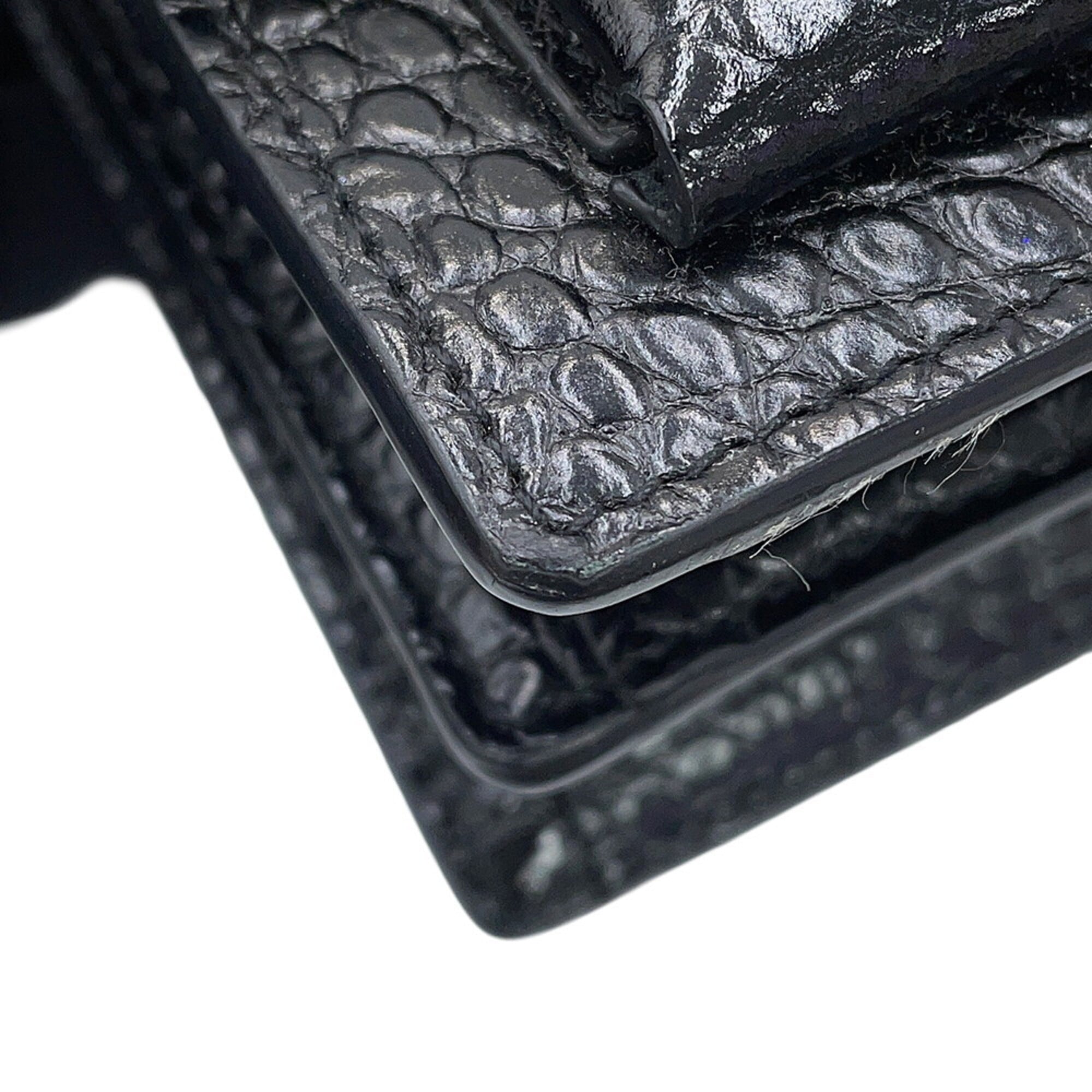 Yves Saint Laurent Black Leather Handbag Shoulder Bag (Pre-Owned)