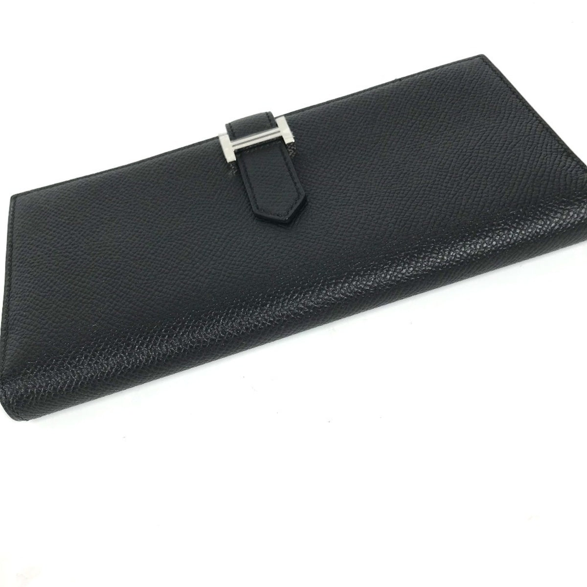 Hermes Black Epsom Leather Long Wallet (Bi-Fold) (Pre-Owned)