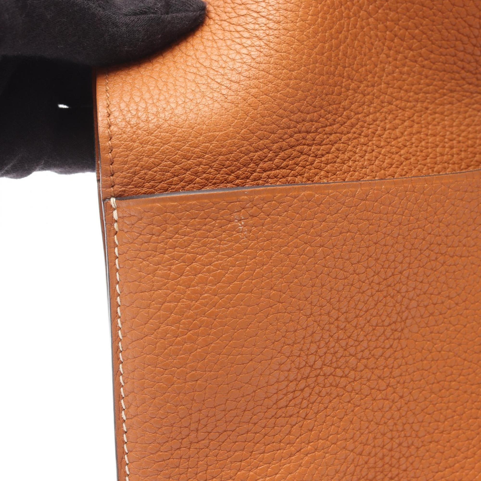 Hermes Alezan Brown Taurillon Clemence Leather Handbag (Pre-Owned)