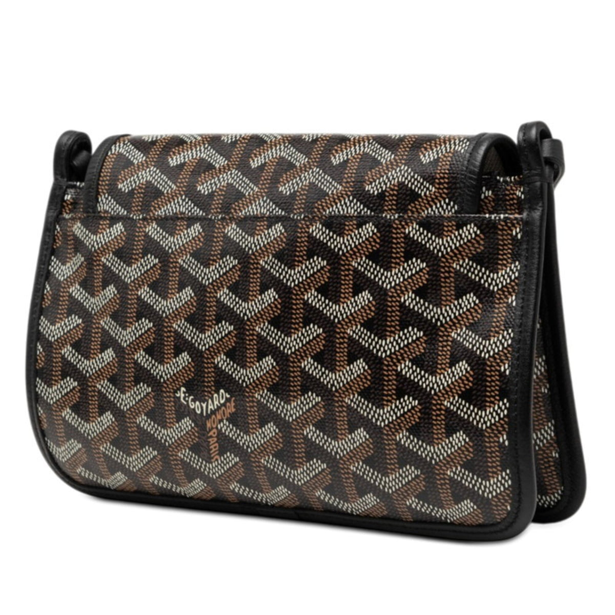 Goyard Black Brown Leather Pvc Handbag Shoulder Bag (Pre-Owned)