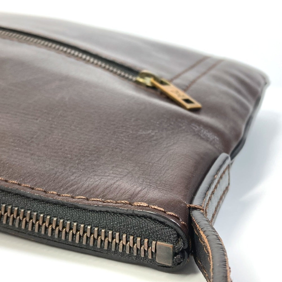 Louis Vuitton Brown Coffee Utah Leather Pochette Shoulder Bag (Pre-Owned)
