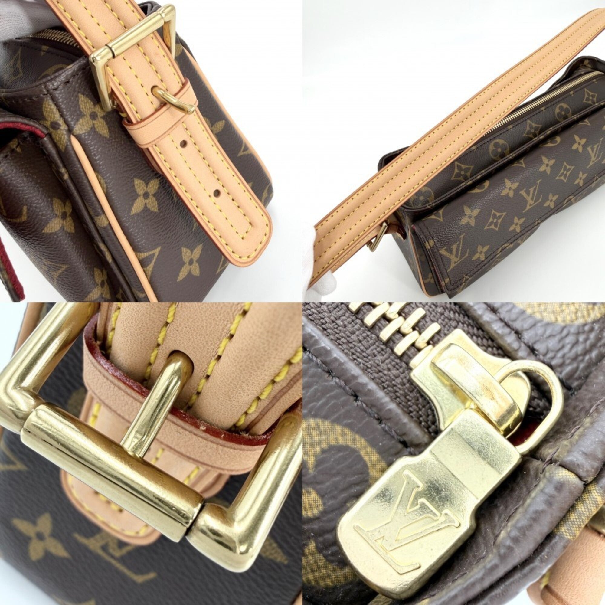 Louis Vuitton Brown Monogram Canvas Handbag Shoulder Bag (Pre-Owned)
