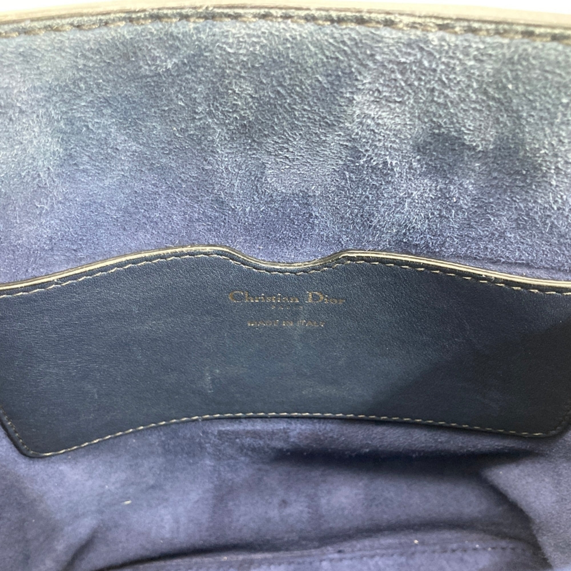 Christian Dior Navy Leather Handbag (Pre-Owned)
