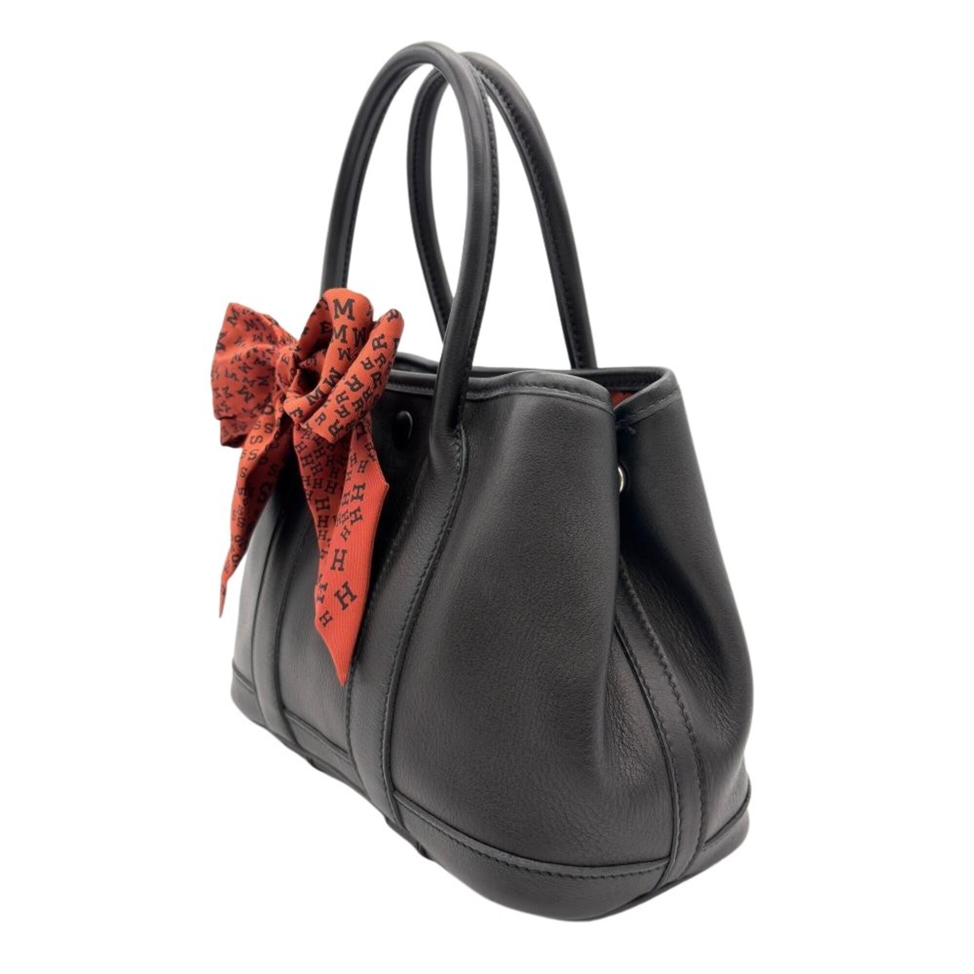 Hermes Black Swift Leather Handbag (Pre-Owned)