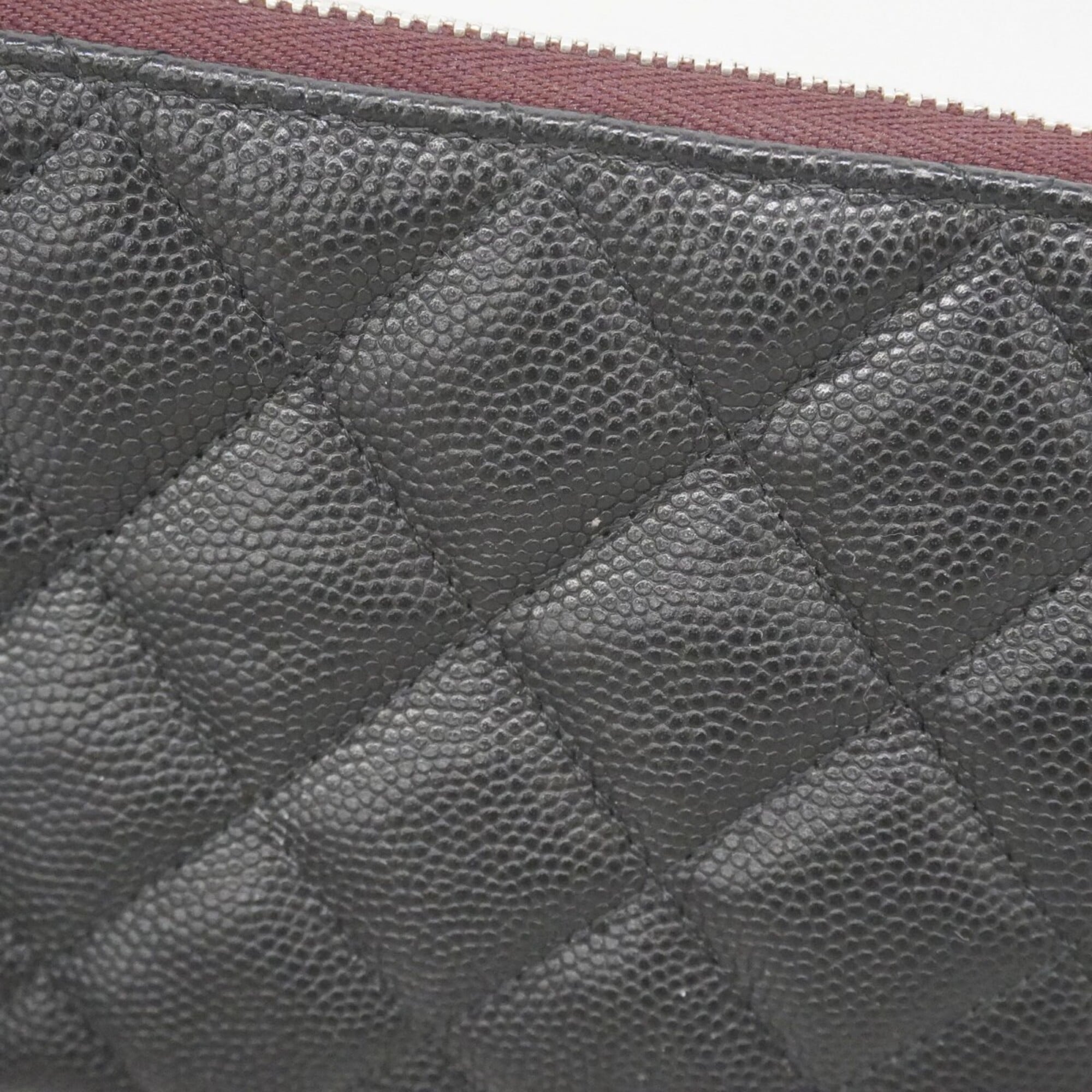 Chanel Black Grained Calfskin Pouch (Pre-Owned)