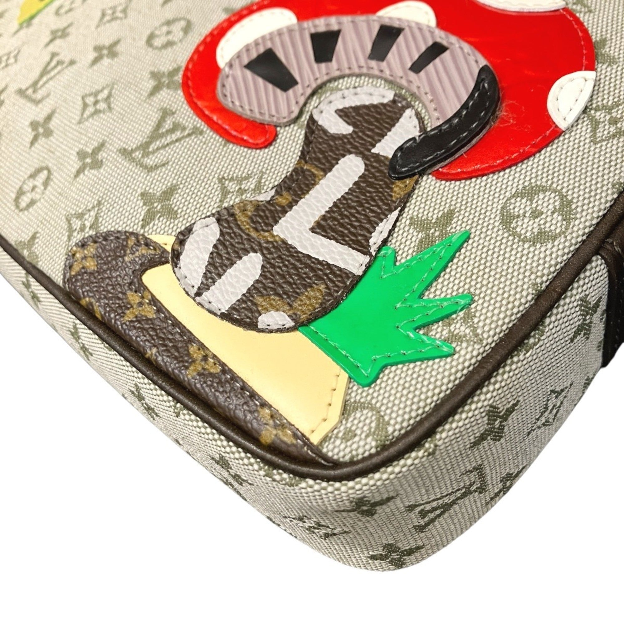 Louis Vuitton Monogram Mini Multi-Color Cotton Leather Handbag (Pre-Owned)