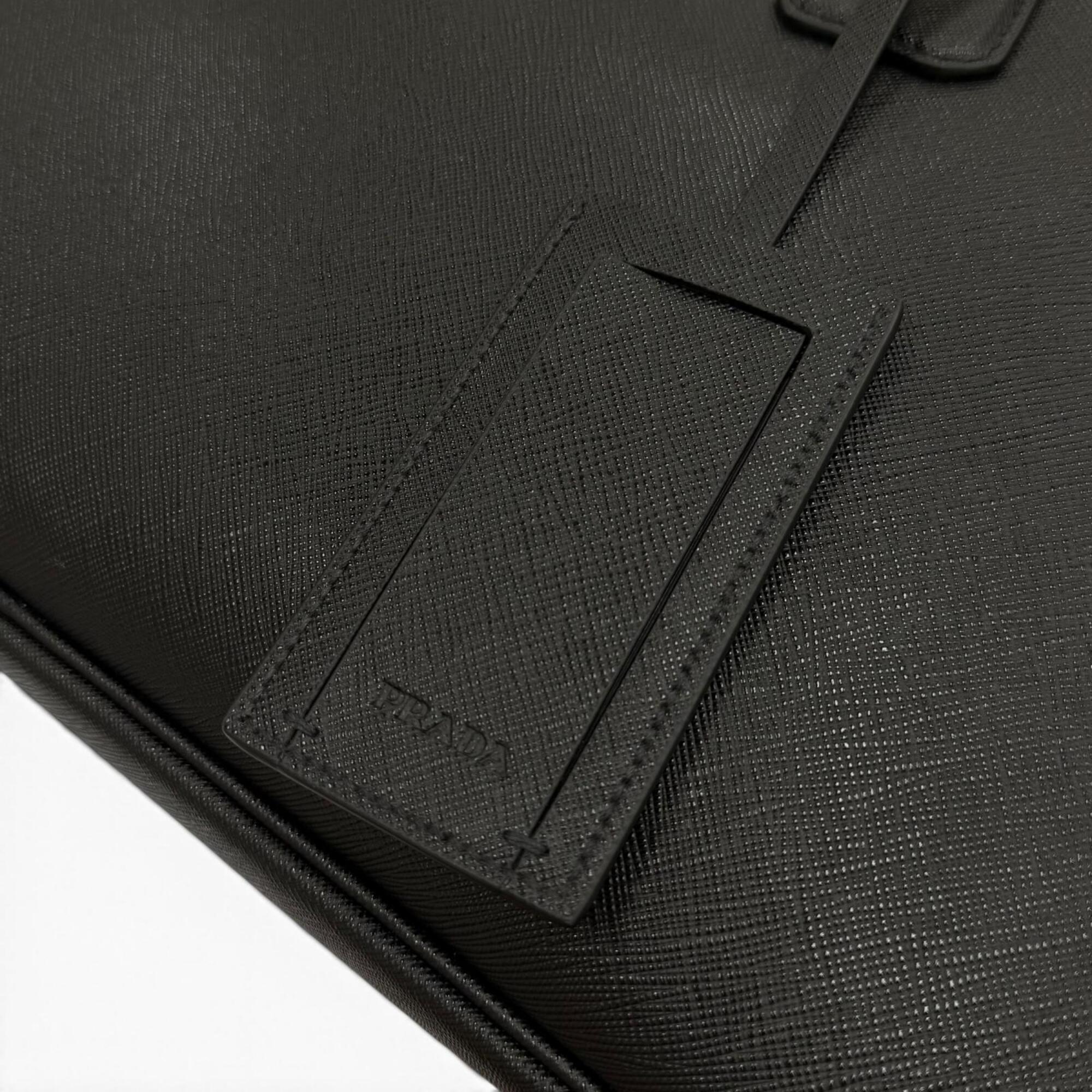 Prada Black Leather Briefcase (Pre-Owned)